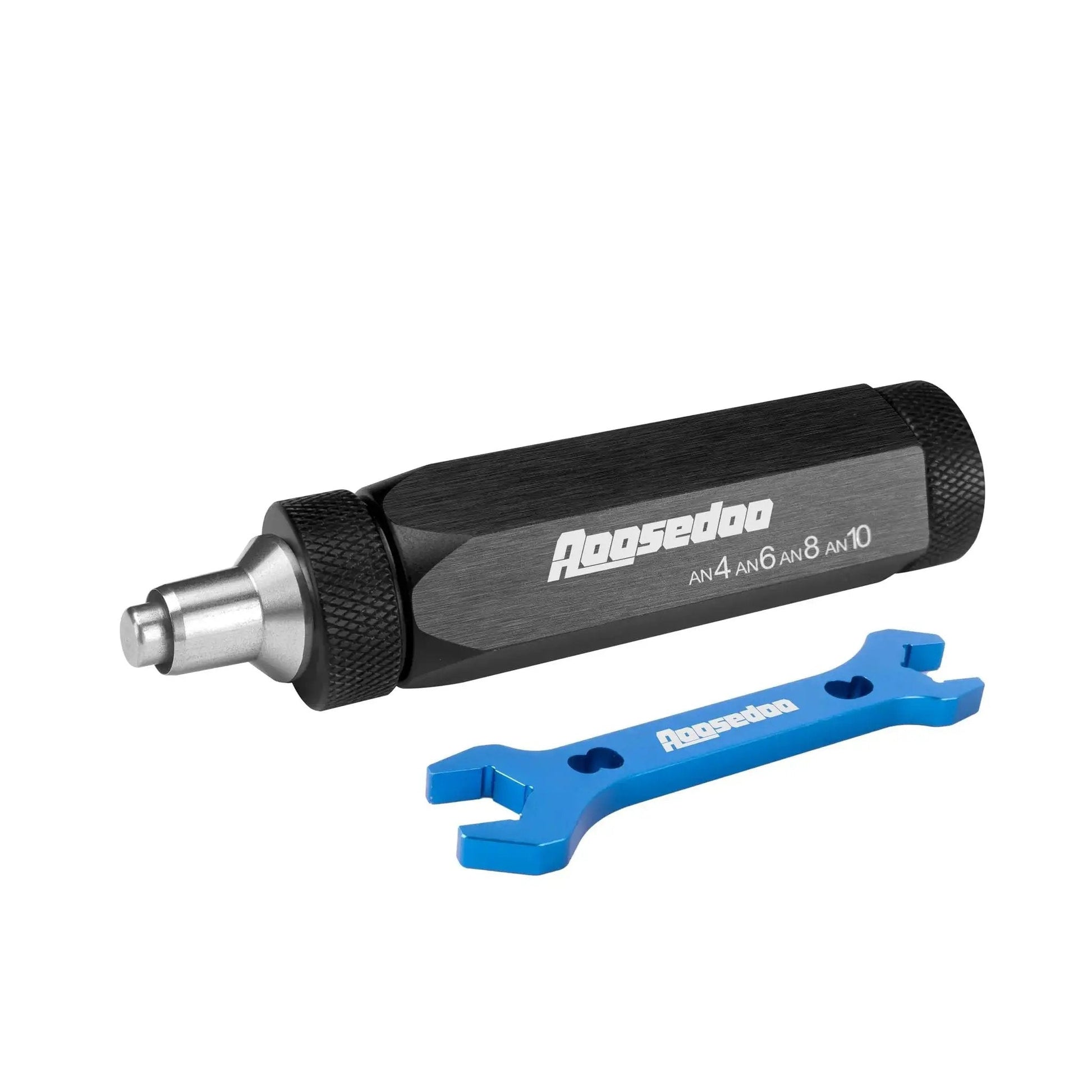 PTFE Hose Reaming Tool And AN Fittings Wrench Set for 4AN to 10AN Fuel Line, black and blue tools for automotive use