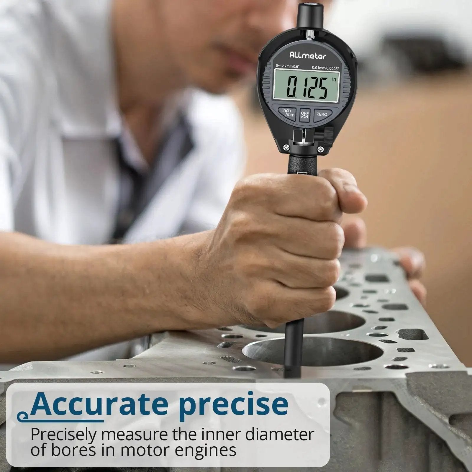 Ultimate Dial Bore Gauge Set For Engine Cylinders By ALLmeter used in motor engine for precise bore measurement