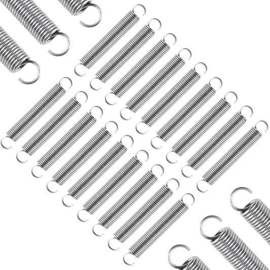 18 Pack 304 Stainless Steel Extension Springs With Hook Ends, 0.047 Inch Wire Diameter, 0.4 Inch Outer Diameter, 2.76 Inch Length, Rust-Resistant And High Elasticity, Must-Have For Tools, Machinery, Automotive, DIY Projects And Hobbies