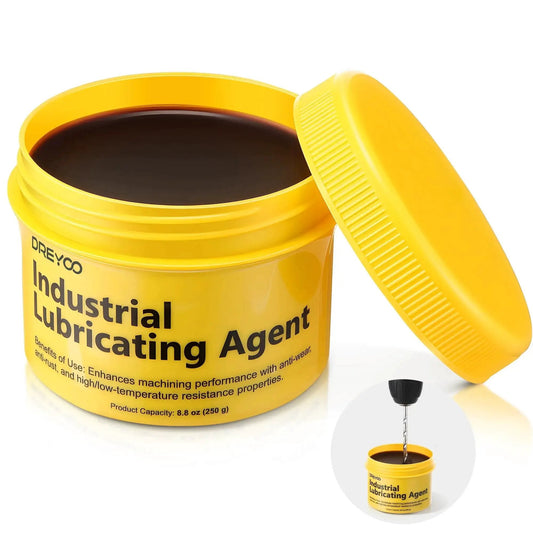 Metal Cutting Paste For Drilling And Tapping, 8.8 Oz Jar Lubricant Wax for drill bits and saw blades with open lid view