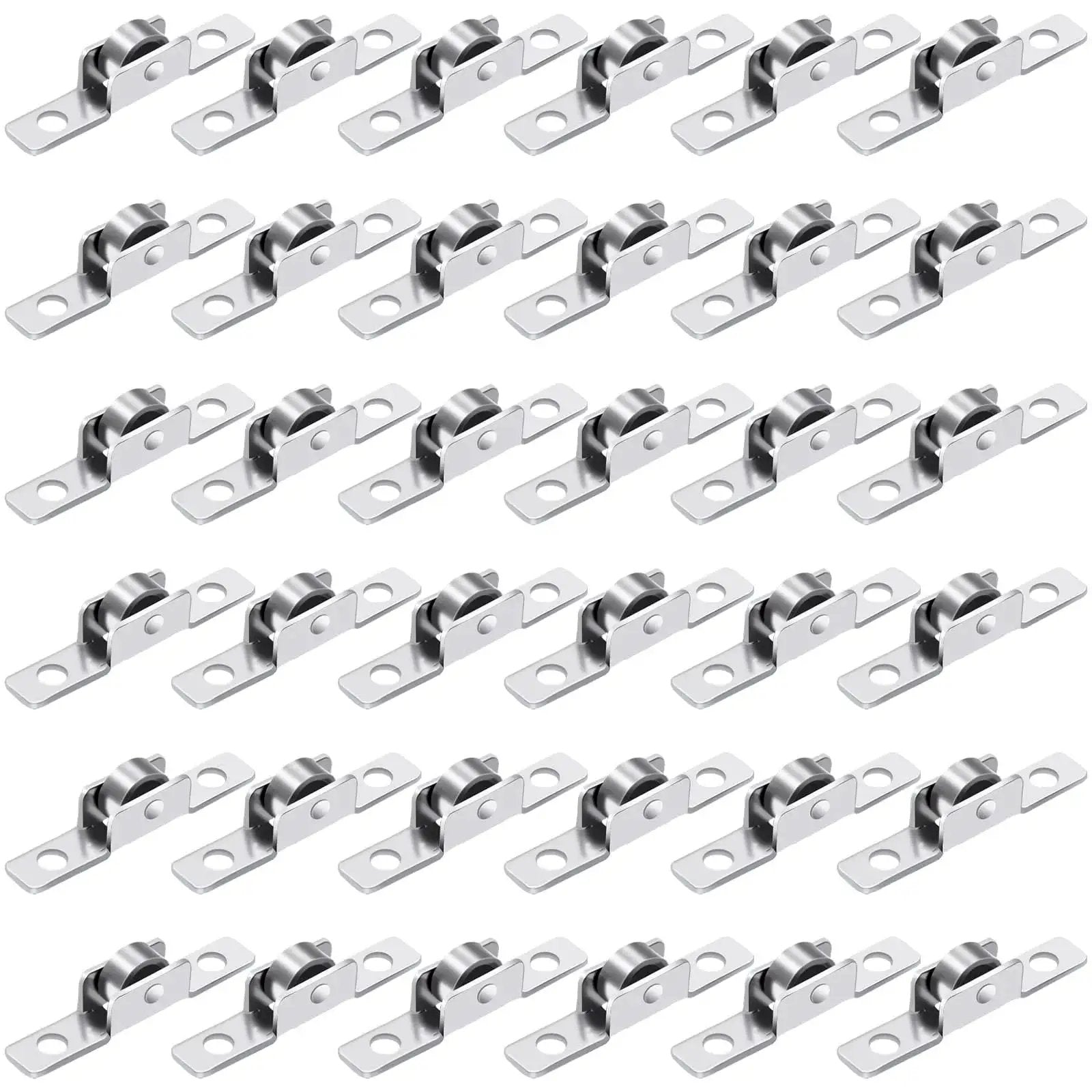 36 Pack Three Eighths Inch Metal Sliding Window Rollers With Universal Metal Axles for Windows Cabinets and Doors