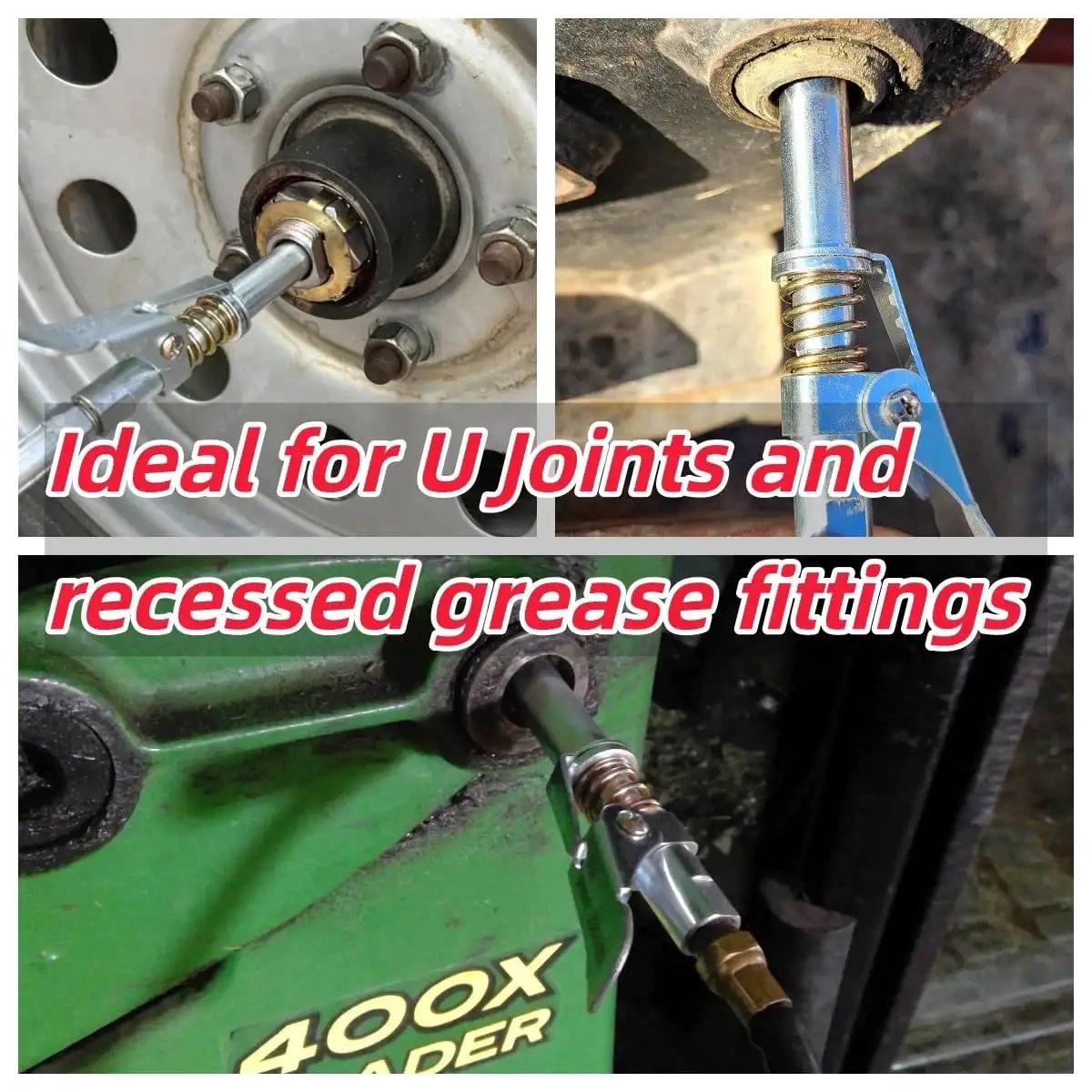 Worlds Smallest Grease Gun Coupler For Tight Spaces With 0.53 Inch Diameter High Pressure Quick Release Tip on machinery