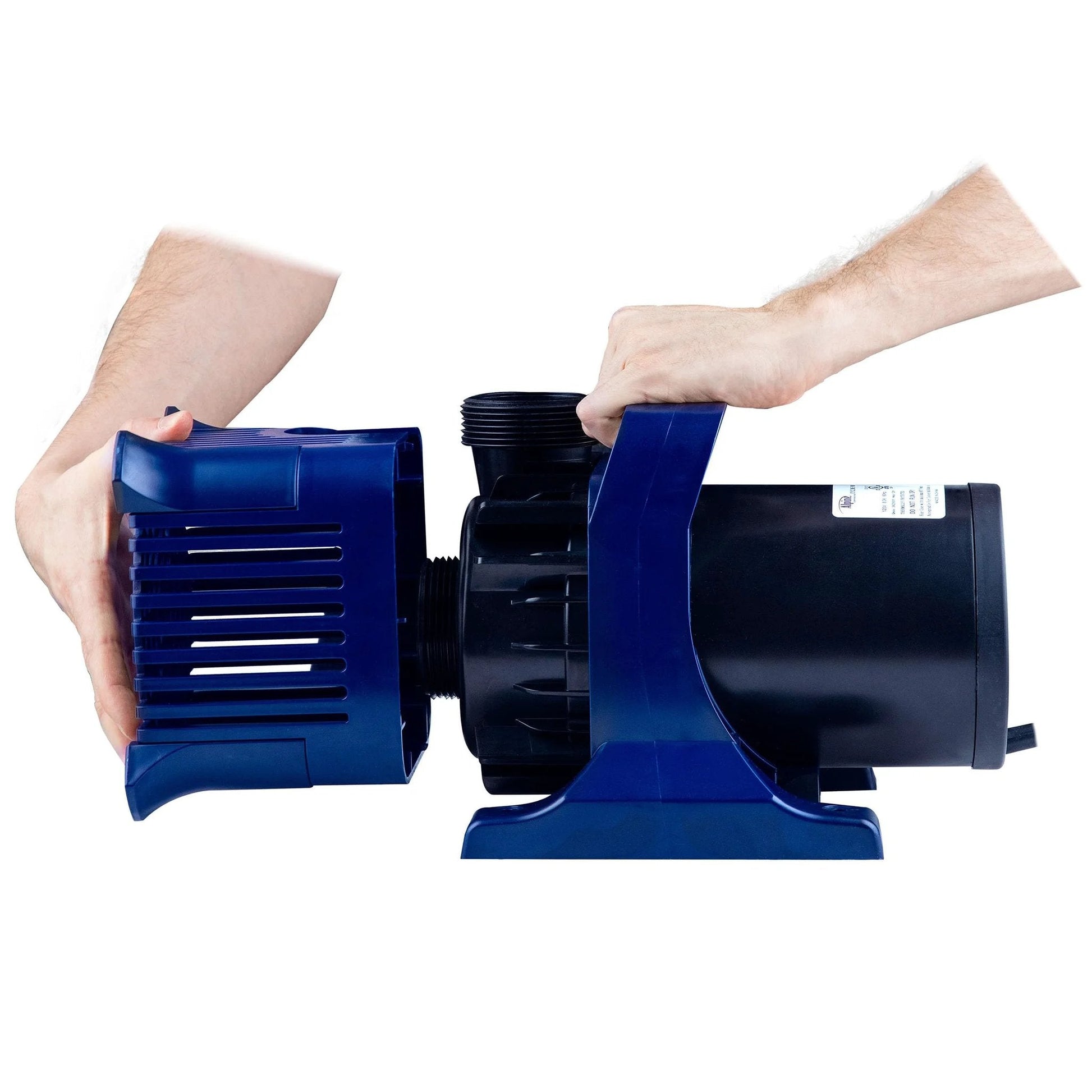 Side view of a Powerful 10300 GPH Submersible Water Pump for Ponds, Fountains, and Waterfalls With 40 Ft Lift, 33 Ft Cord.