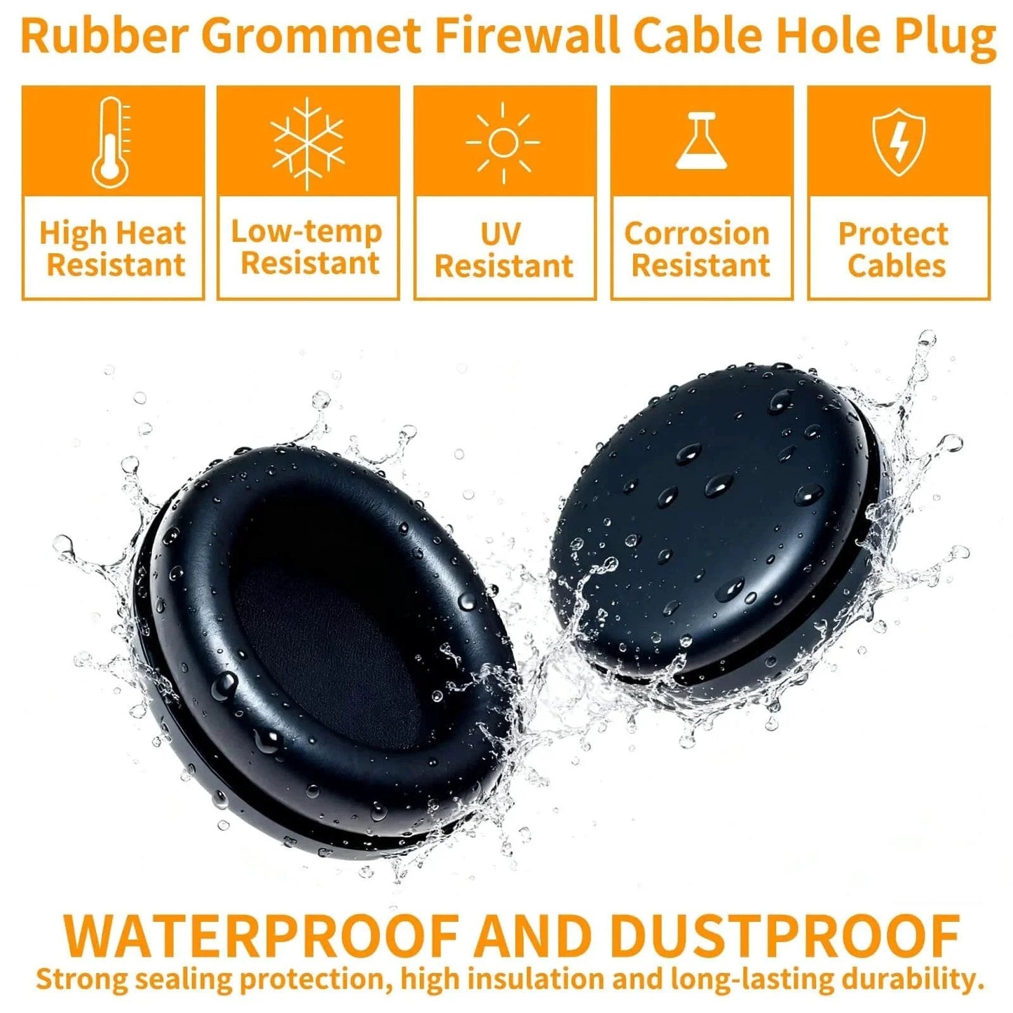 70 Pack Rubber Grommet Kit With 7 Sizes For Wiring Automotive And Home Improvement Includes Durable Weather Resistant Firewall Hole Plugs Grommets