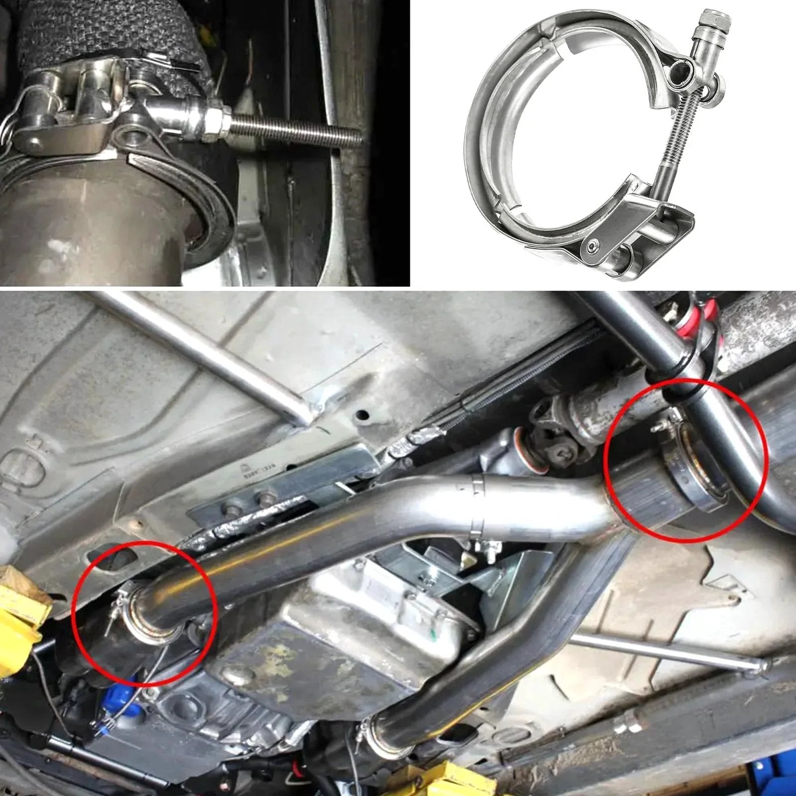 2.75 Inch Quick Release V Band Clamp Stainless Steel 304 for exhaust pipe flanges and intercooler piping installation