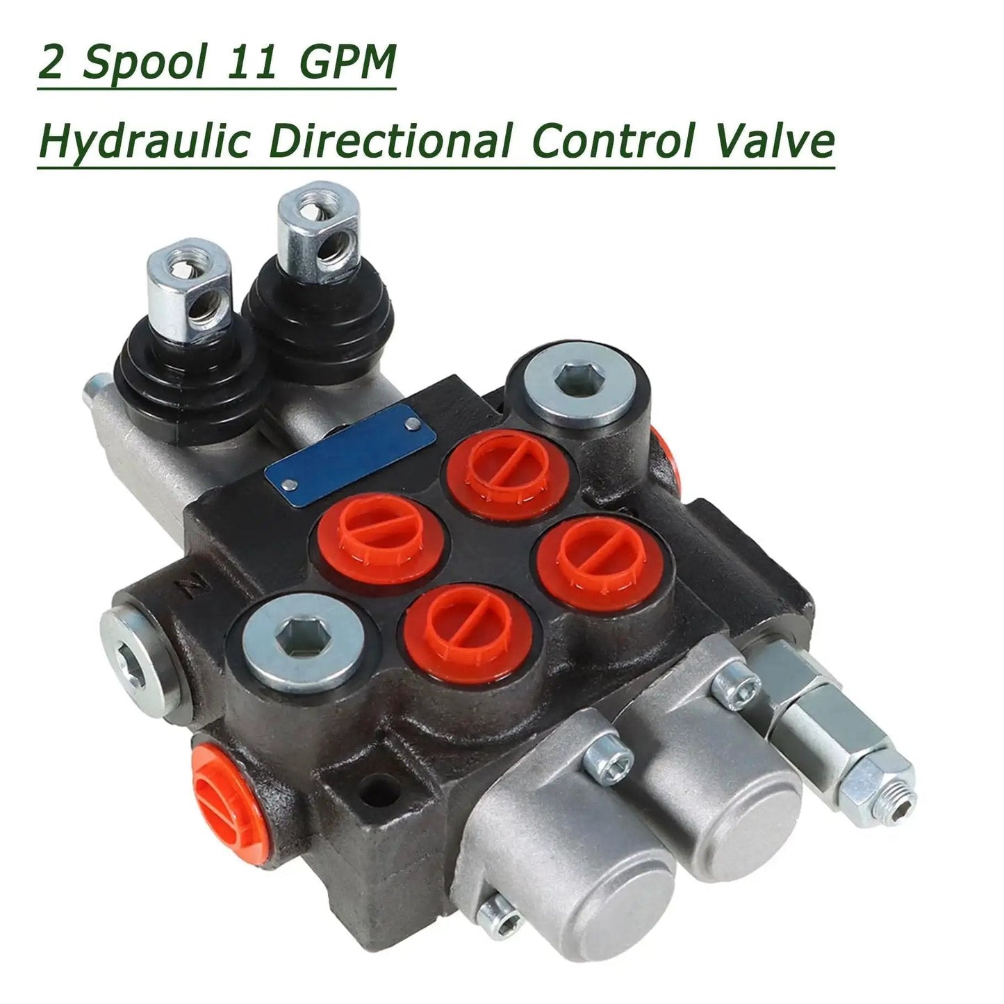 Double Acting Hydraulic Directional Control Valve With Joystick For Small Tractors, 2 Spool, 11 GPM Flow