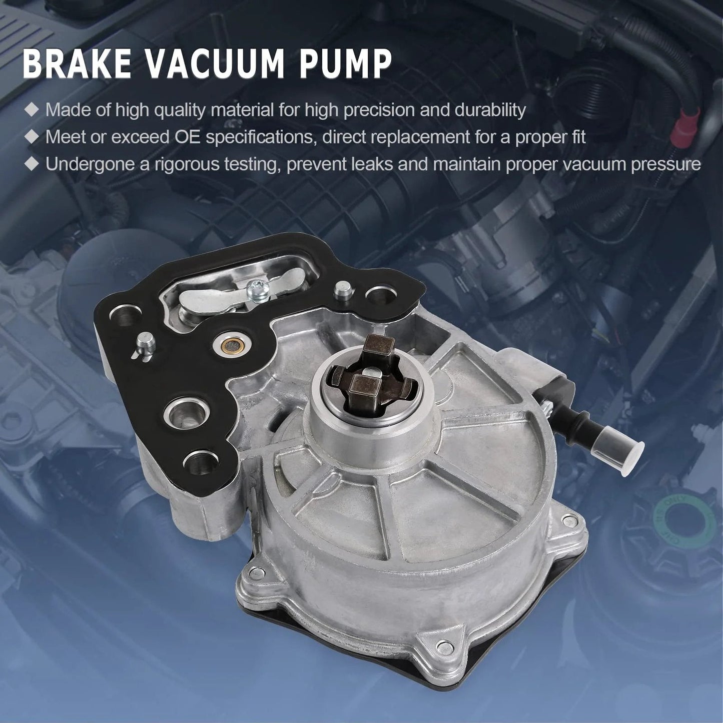 Brake Vacuum Pump With Gasket For 2016 To 2019 Chevy Cruze Malibu Spark Equinox GMC Terrain And Buick Encore 1.4L 1.5L Replaces 12684050 12662789 702551330 in metal housing