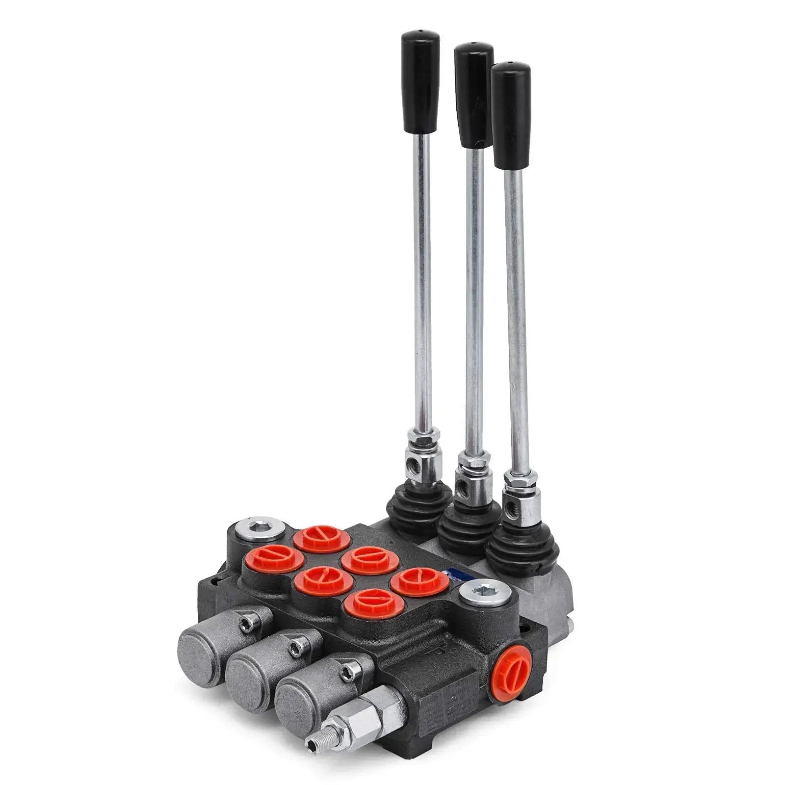 Three Spool Hydraulic Control Valve 11 GPM Double Acting Directional Valve For Tractors And Loaders With Cast Iron Body 3600 PSI Relief