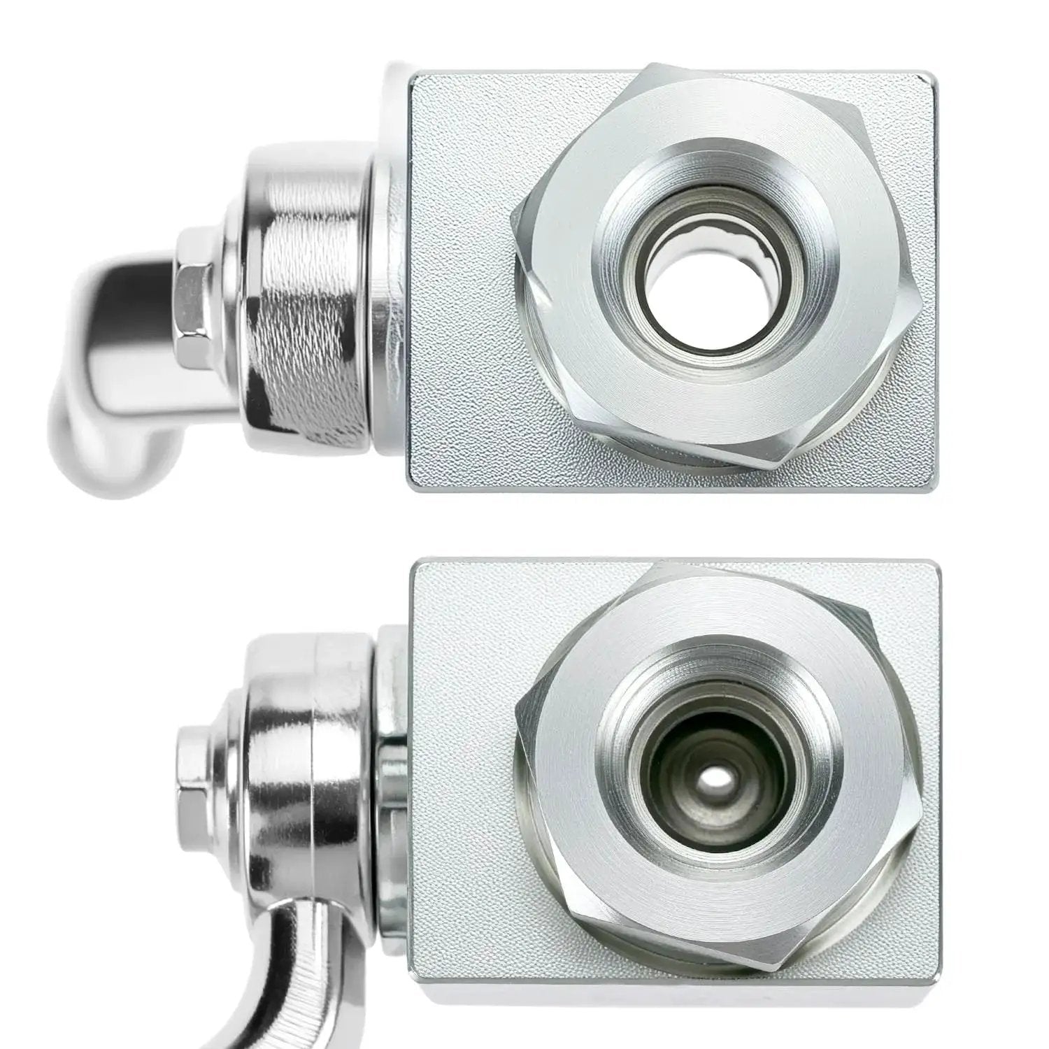 Close-up of Heavy Duty Hydraulic Ball Valve Three Eighths Inch NPT 7250 PSI Shut Off Two Way High Pressure Valve DN10 Built From Carbon Steel