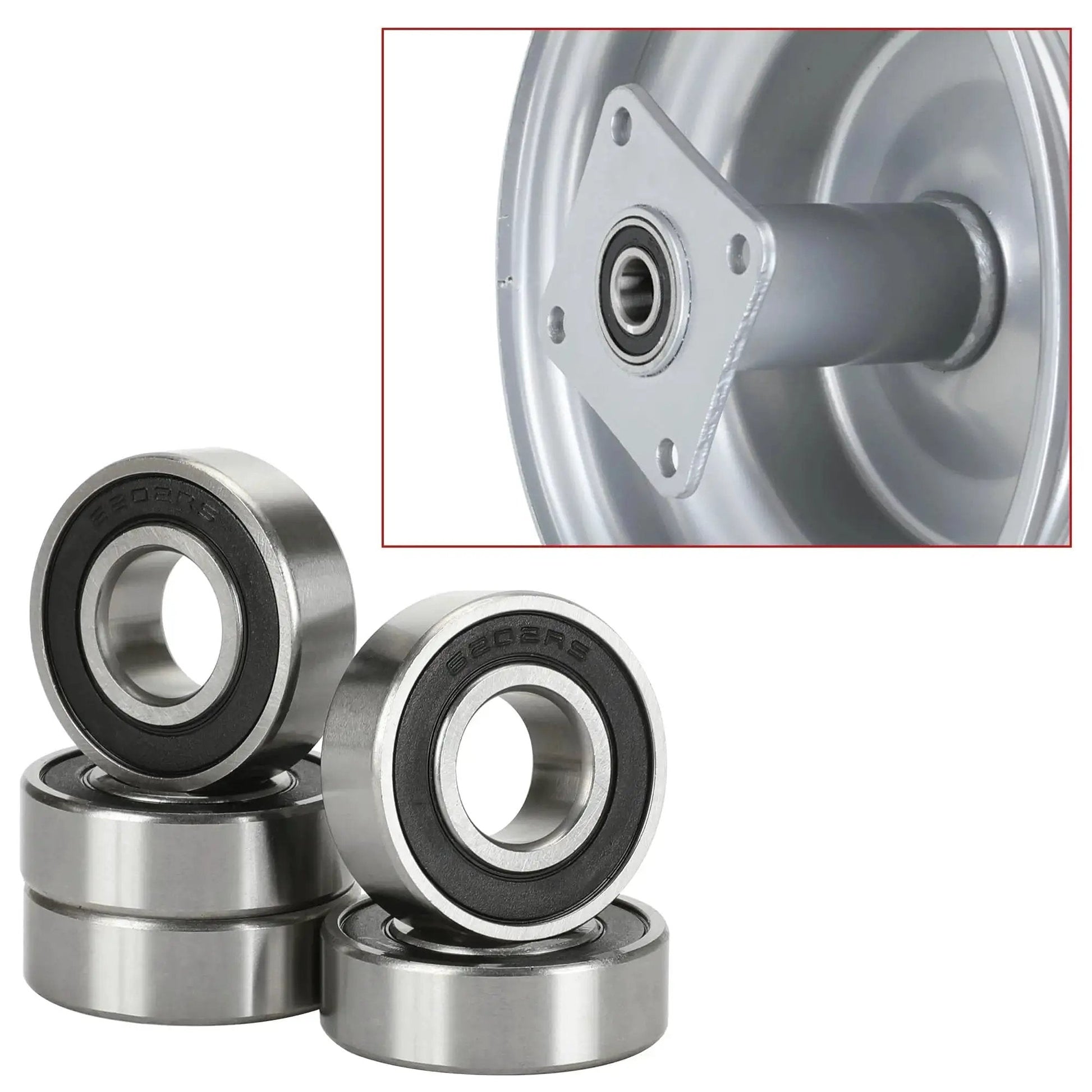 Mini Bike Wheel Bearings Dual Front And Rear For Coleman CT200U Trail 200 BT200X CT200U-EX Baja Warrior MB165 MB200 Predator