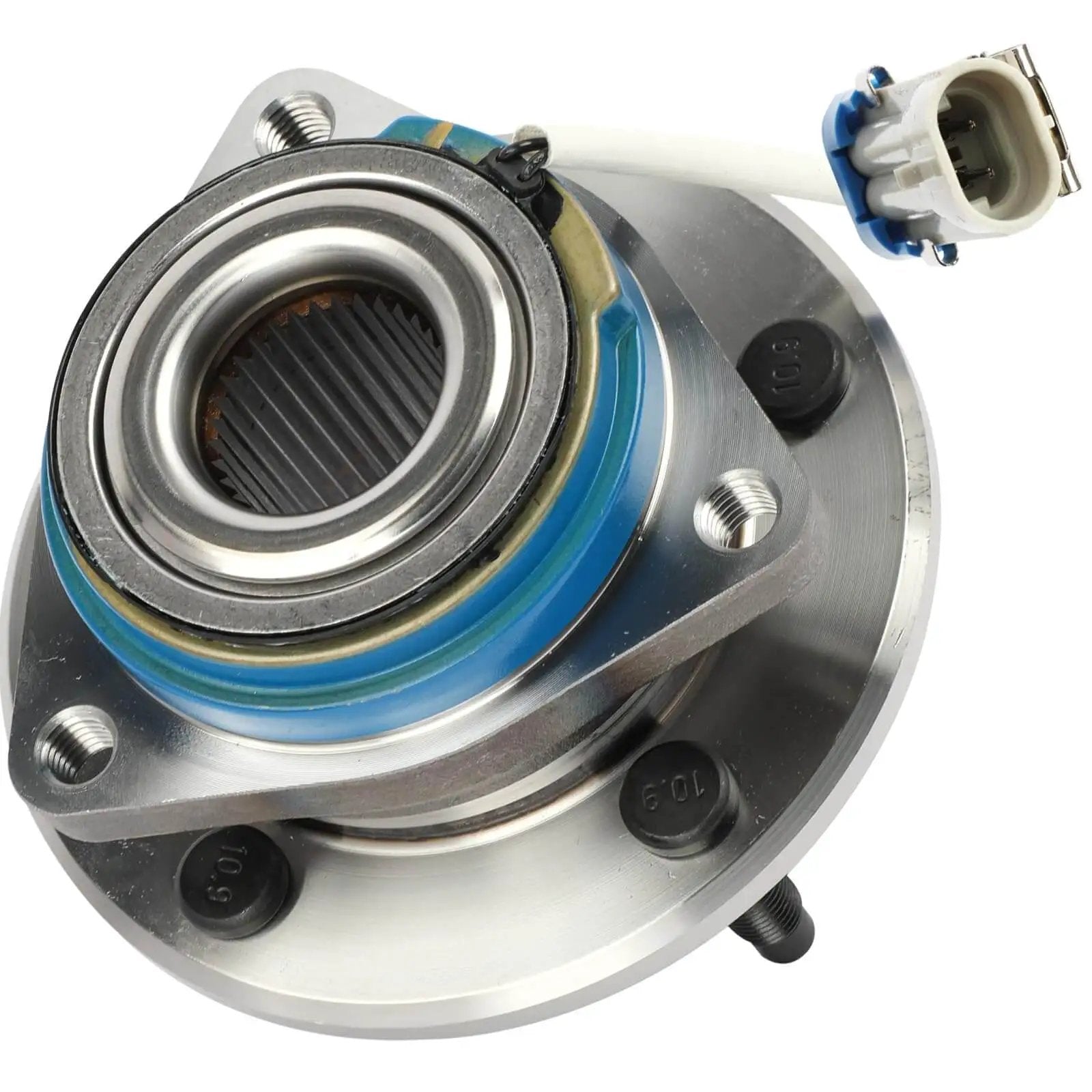 Front Wheel Hub Bearing Assembly with ABS - Single Unit Fits Impala, Monte Carlo, Uplander, shown with connector