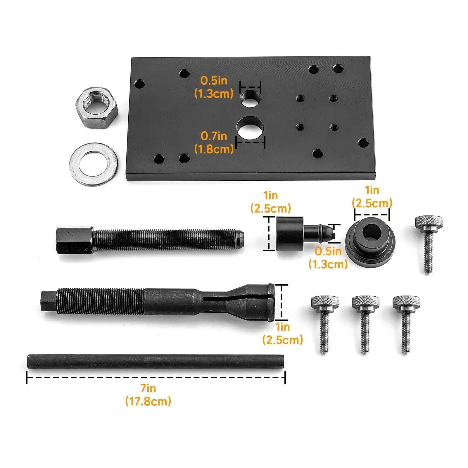 M8 Engine Inner Camshaft Bearing Installer And Puller Tool For 2018 To 2025 Models with components and measurements displayed