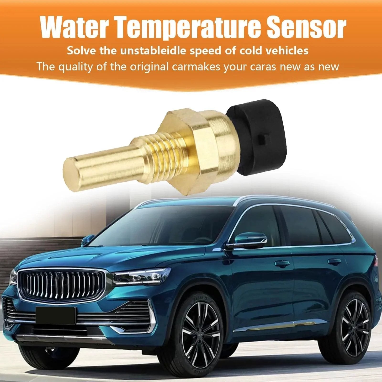 Engine Coolant Temperature Sensor Replacement For Delphi Vehicles ECT Sensor With Brass Body Direct Fit Plug And Play