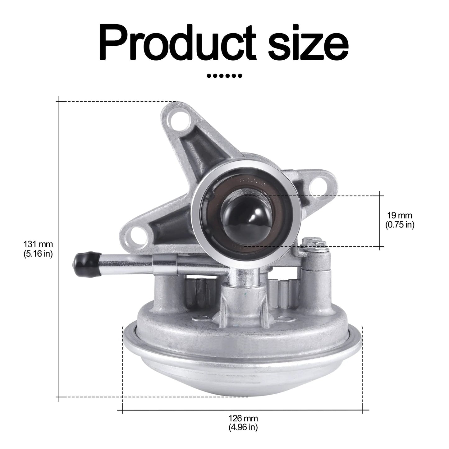 Vacuum Pump For Isuzu NPR HD Crew Cab 1995 To 2019 Gas V8 Engines Replacement High Performance CNC Machined Housing with dimensions