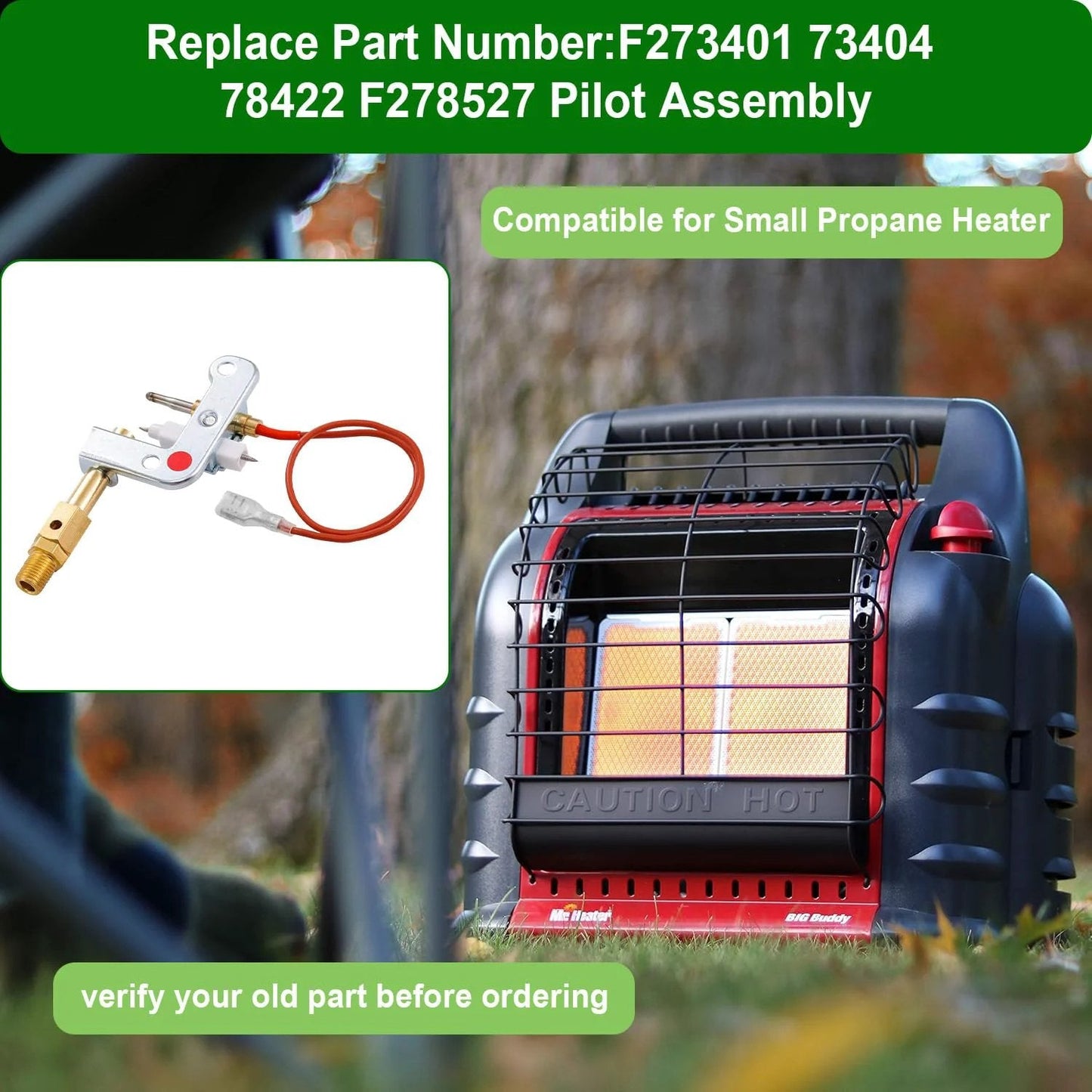 Exact Fit Pilot Assembly Direct Replacement For Mr Heater Portable Buddy MH9B MH9BX And DeWalt 78422 with heater