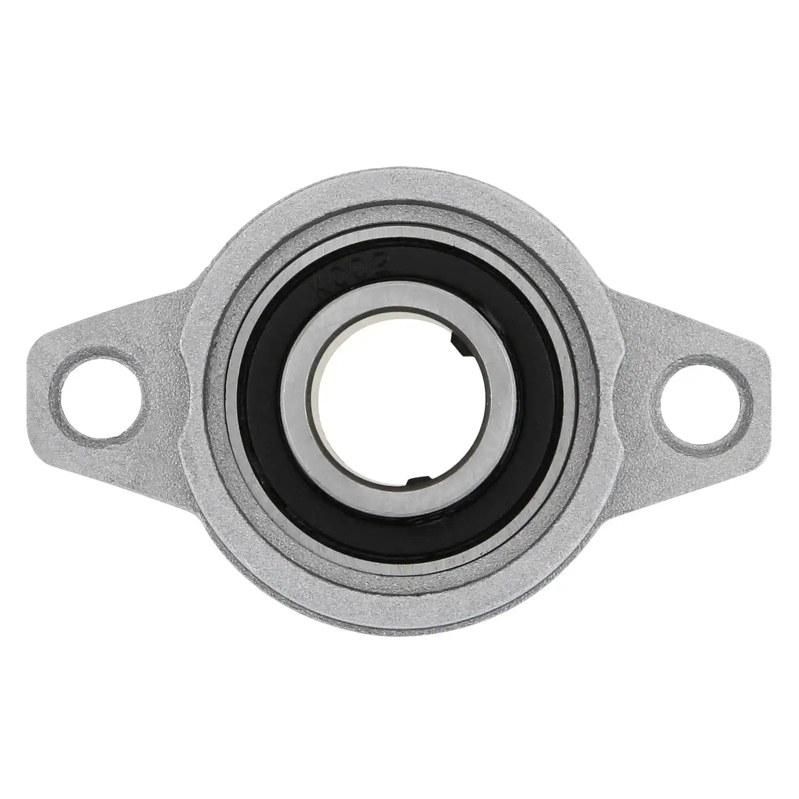 Front view of Four Pack KFL08 Pillow Block Bearings For 8mm Shafts, Flange Mounted Zinc Alloy Housing, 8mm Bore, 5mm Mounting Holes