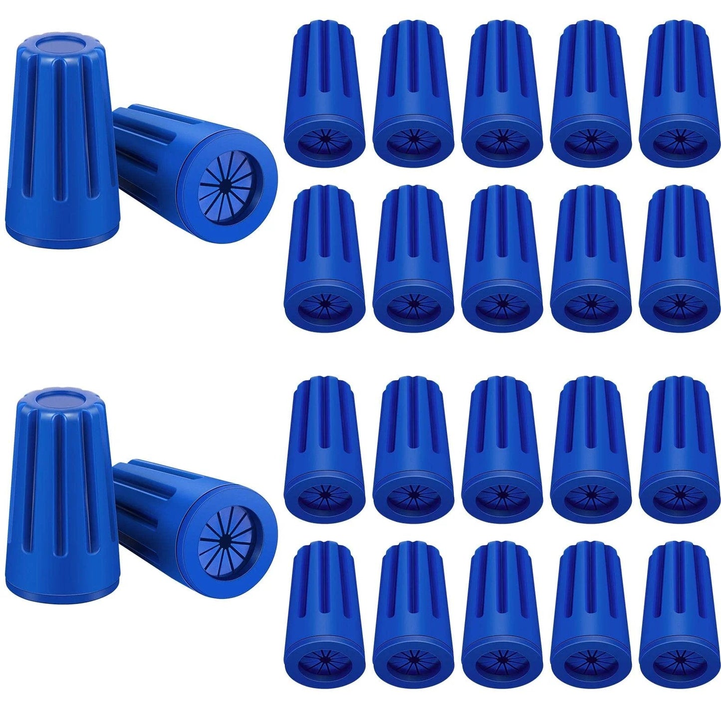 40 Pack Waterproof Outdoor Electrical Connector Kit For Wet Location Wiring And Landscape Wire Splice Connectors shown in blue