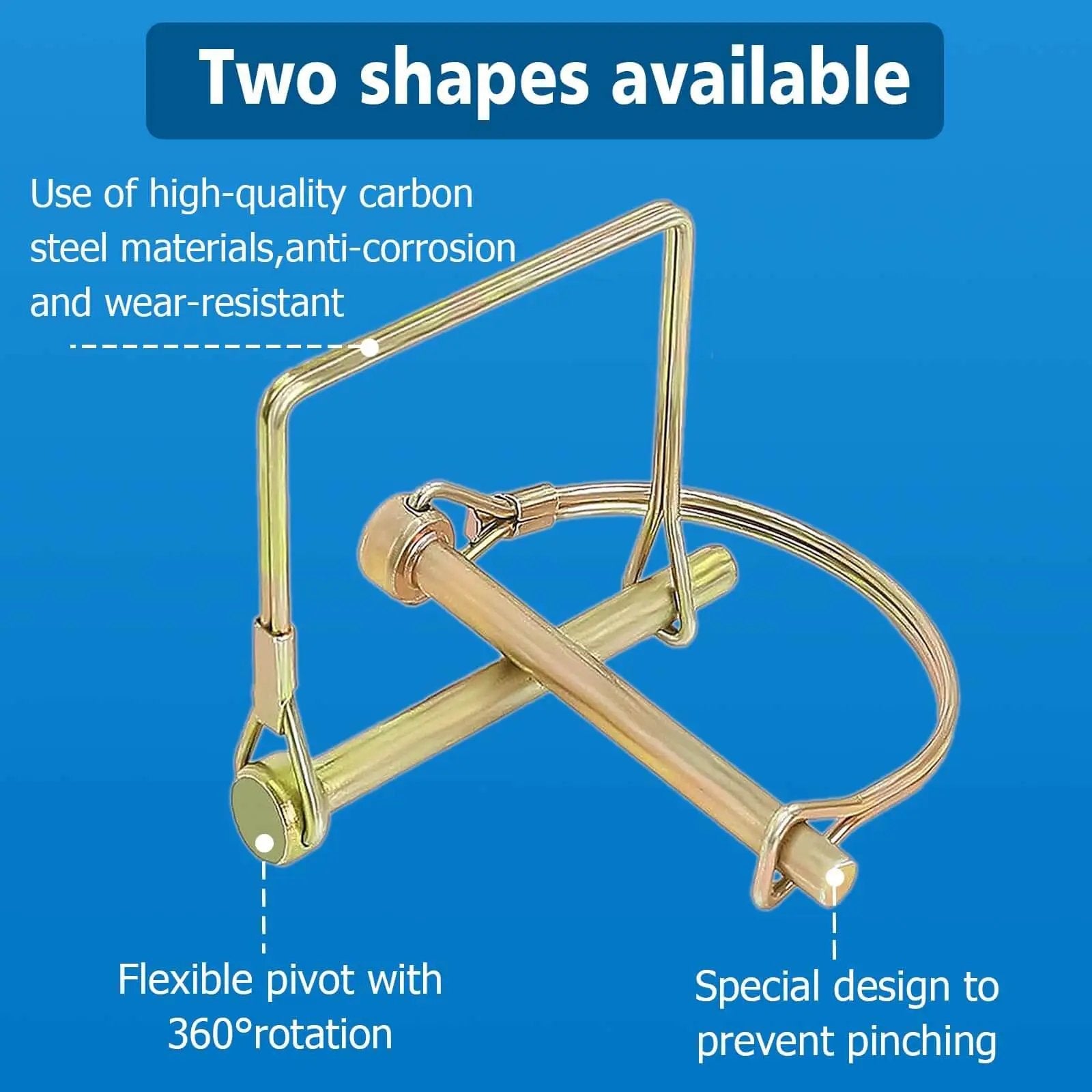 Rotating tool made of carbon steel with two shapes and design to prevent pinching, features flexible 360-degree pivot.