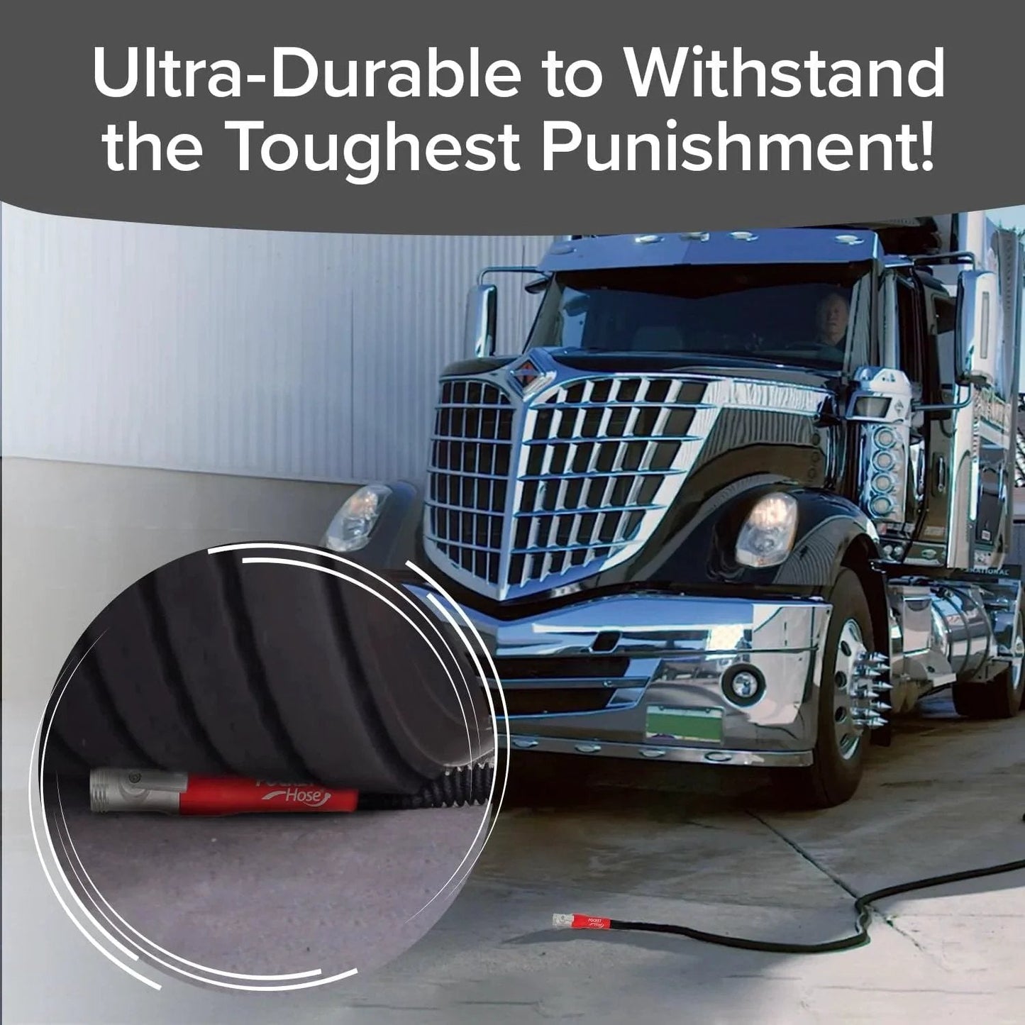 Expandable 50 Ft Garden Hose With Turbo Shot Nozzle For Quick Water Flow From Pocket Hose Silver Bullet Two Point Zero under truck wheel