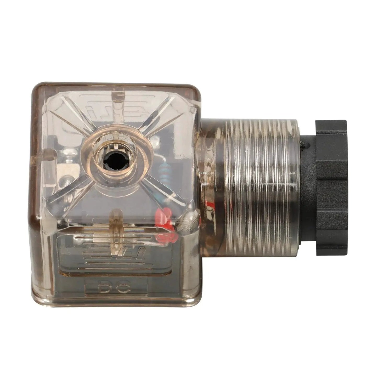 Close-up of Heavy Duty 3-Spool Hydraulic Control Valve Solenoid 12V DC With 13 GPM Flow At 3600 PSI, showing inlet port.