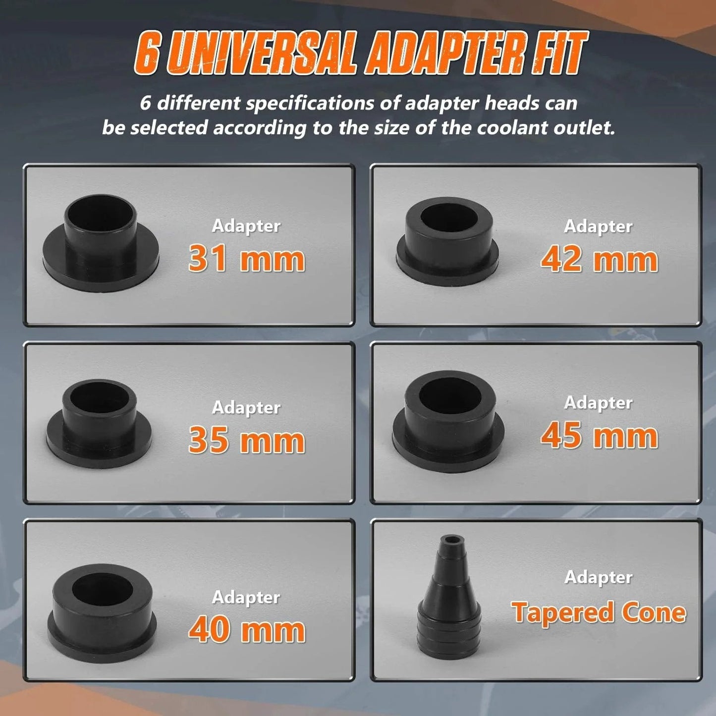 Universal Coolant Vacuum Refill Kit With 5 Adapters And Pressure Gauge For Leak Detection in Radiator
