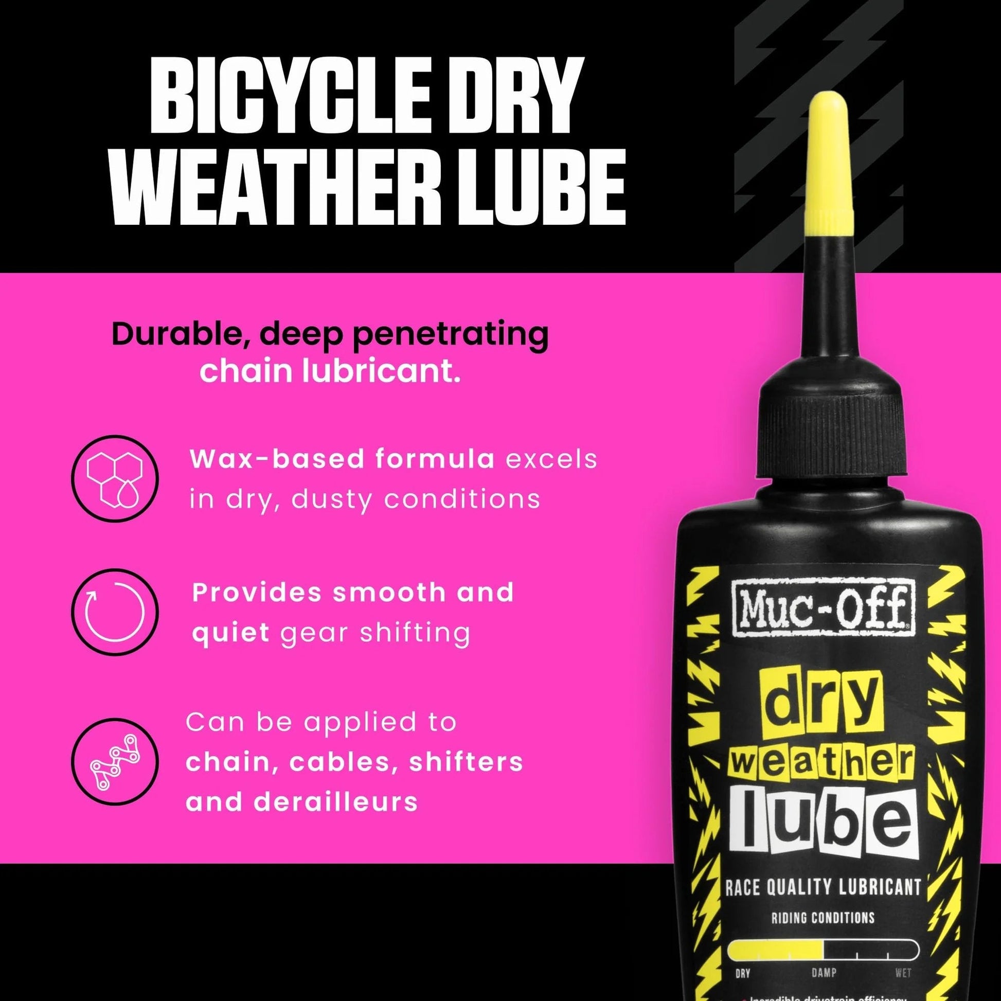 Bio Dry Wax Based Bike Chain Lube 50ml With Pipette System For Easy Application Ultra Slick And Long Lasting Lubrication