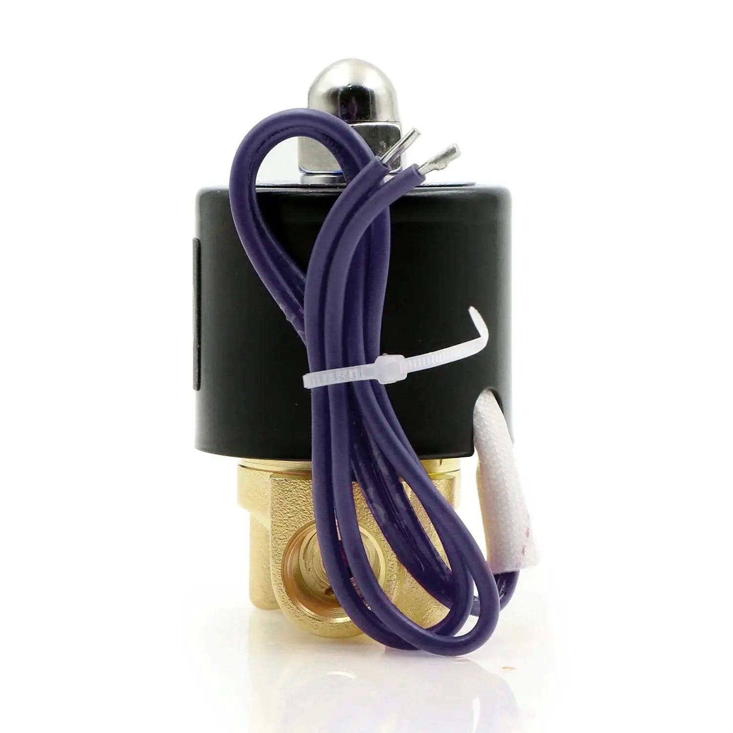 Solid Brass 1/4 Inch Electric Solenoid Valve 12V DC With Viton Gasket Direct Acting Normally Closed For Air Gas Fuel Applications