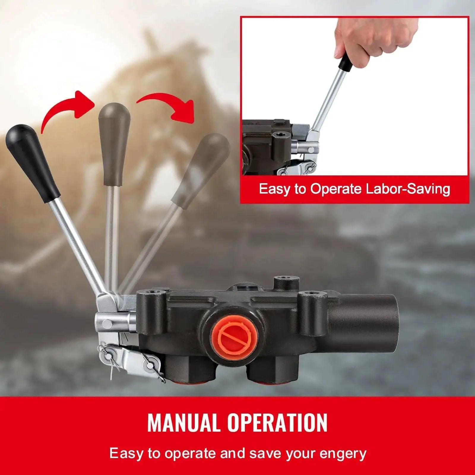 One Spool Hydraulic Directional Control Valve For Tractors And Loader Applications, manual operation with ergonomic levers