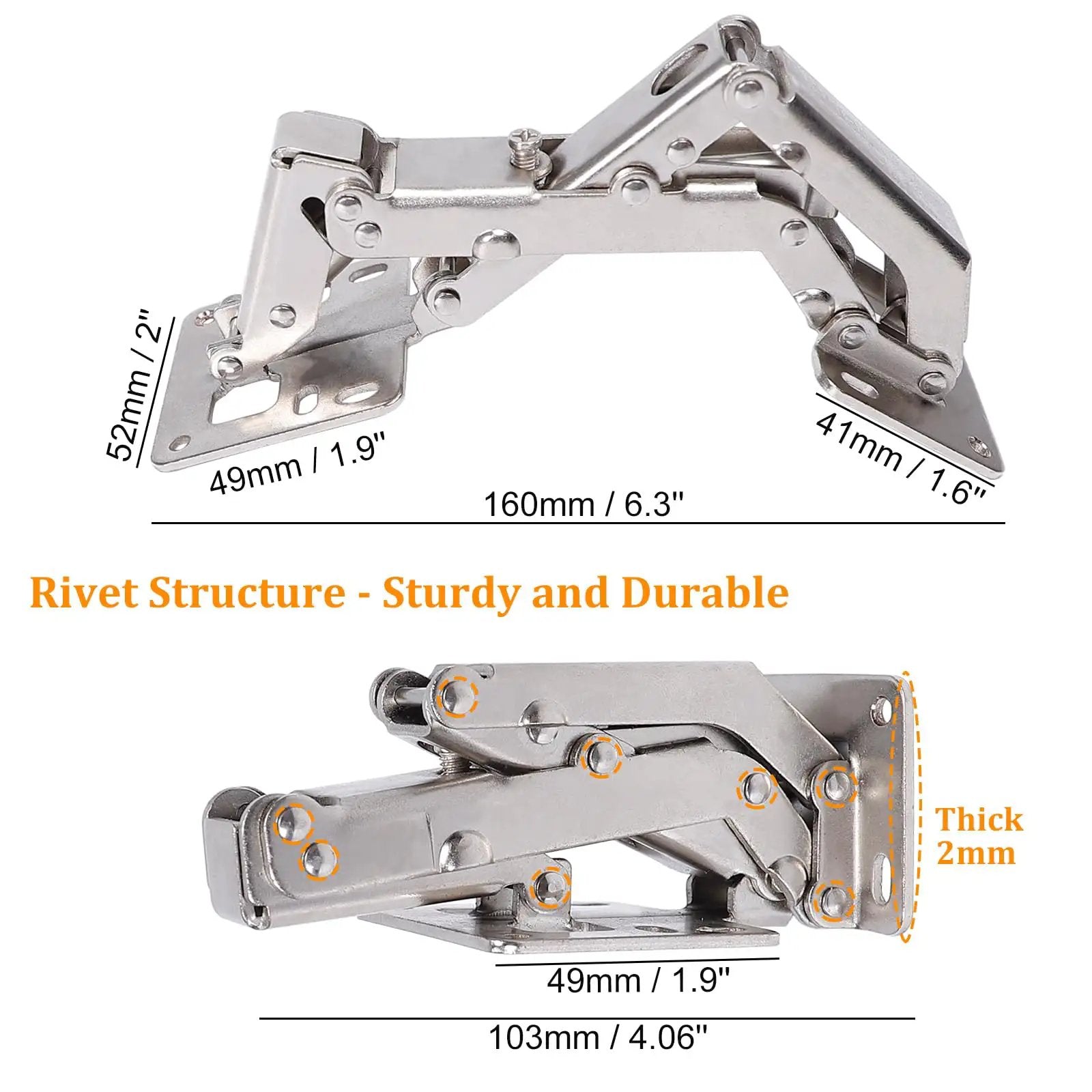 Two Pack 170 Degree Soft Close Cabinet Hinge Set Hydraulic Frameless Door Hinges Adjustable Mounting Rust Resistant