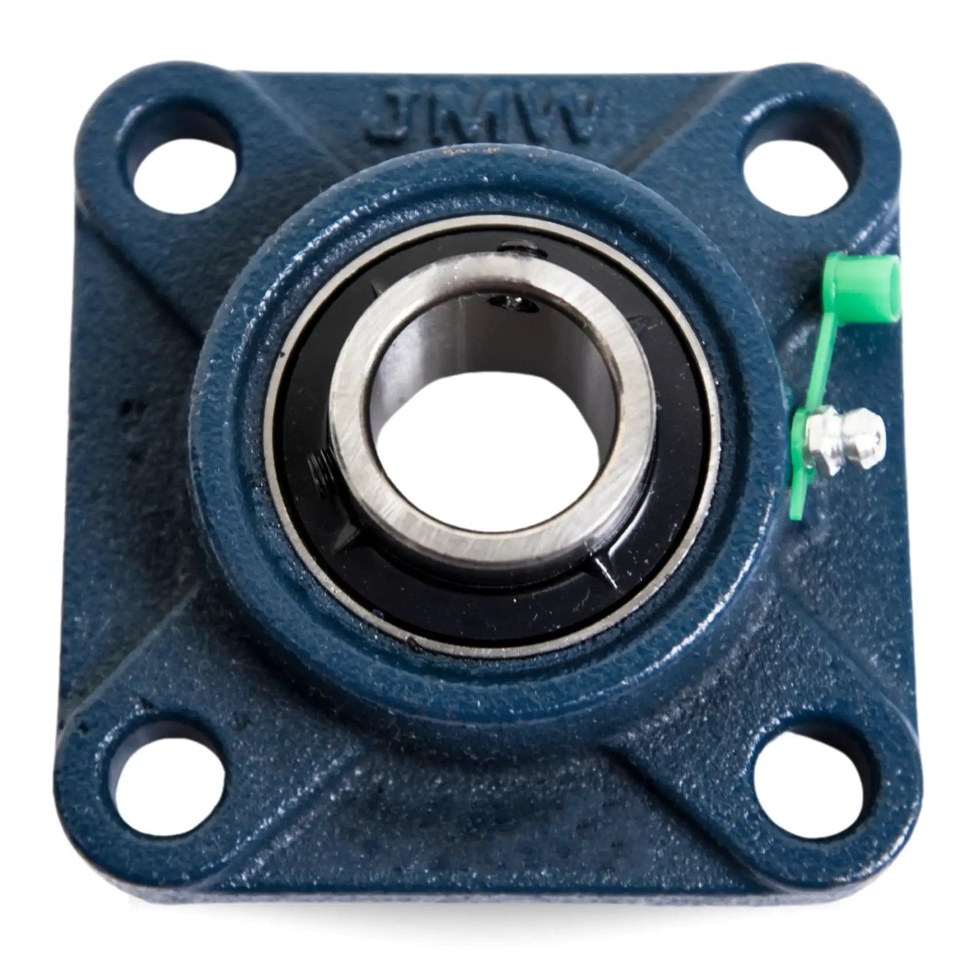 Pillow Block Bearing UCF201 8 One Half Inch Bore Two Pack With Four Bolt Flange Mount Self Aligning Square Base Pre Lubricated Set