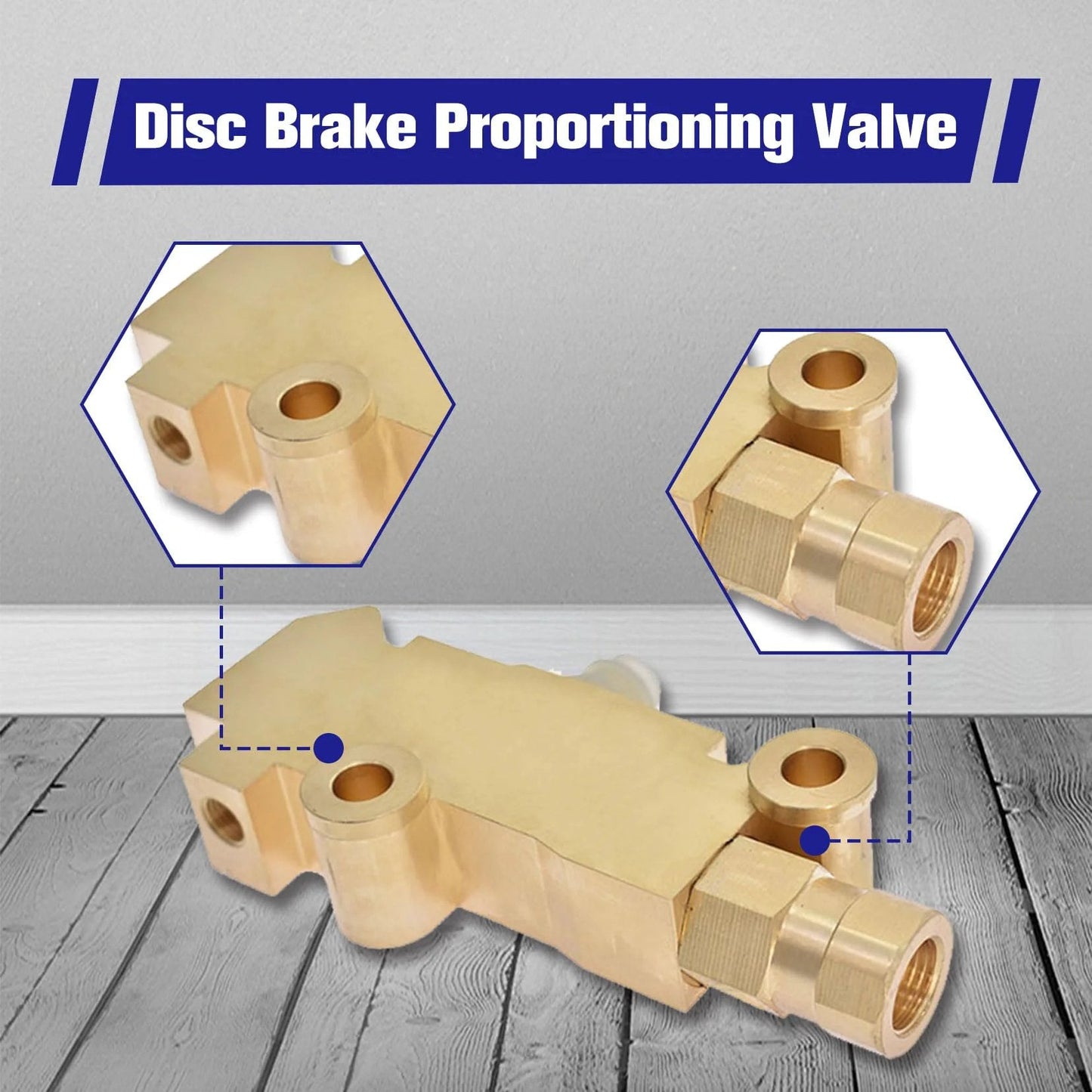 Disc Brake Proportioning Valve Kit PV4 For 1964 1974 Chevrolet Monte Carlo Nova And El Camino Front Disc Rear Drum Brakes Replacement Solid Brass Heavy Duty For Street Rods Old School Classic Cars And Trucks