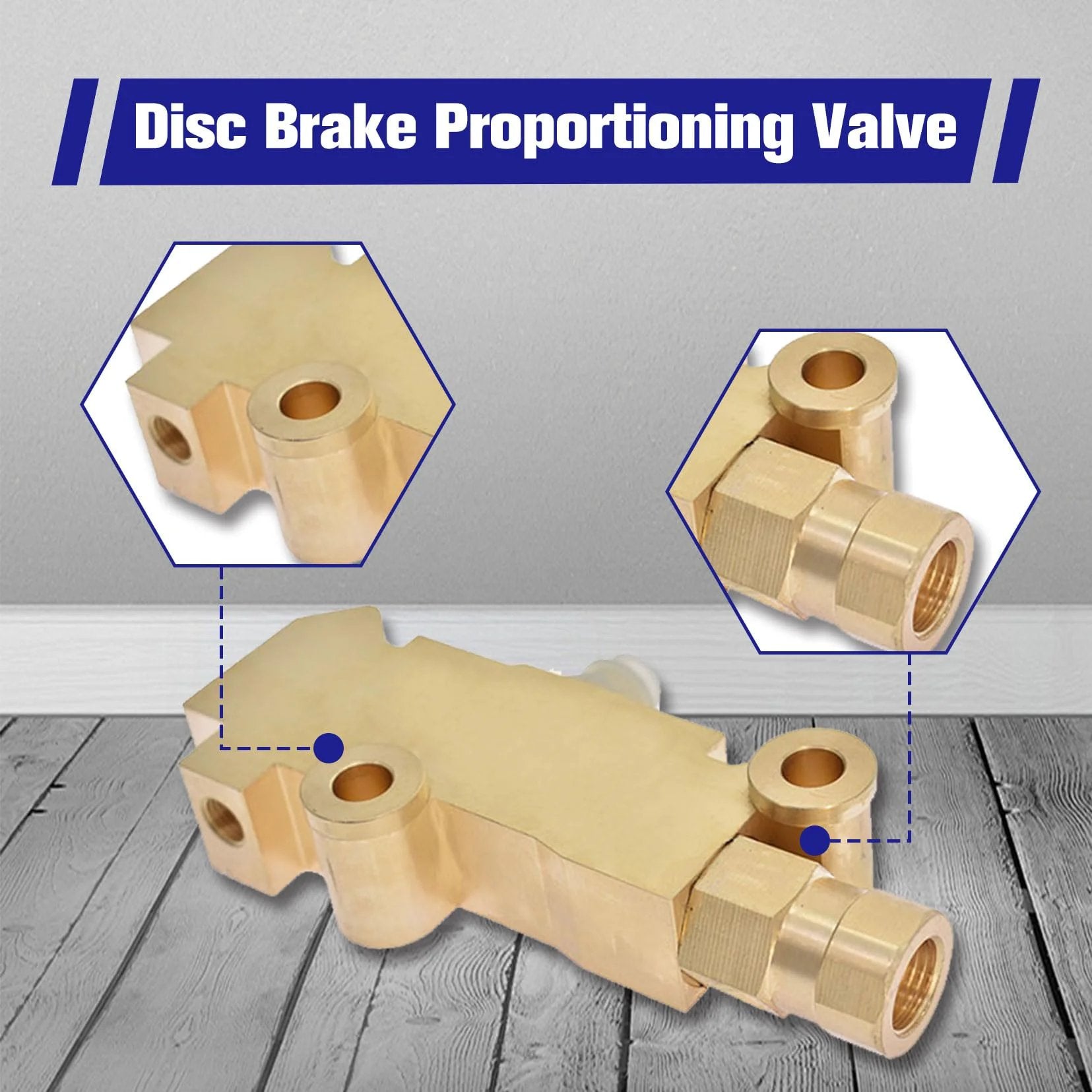 Disc Brake Proportioning Valve Kit PV4 For 1964 1974 Chevrolet Monte Carlo Nova And El Camino Front Disc Rear Drum Brakes Replacement Solid Brass Heavy Duty For Street Rods Old School Classic Cars And Trucks