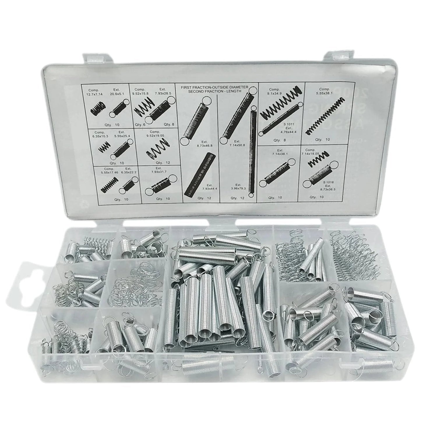 200 Piece Spring Kit For Auto Repair And DIY In 20 Sizes, Compression And Extension Springs, Zinc Plated Steel, Beast Of A Heavy Duty Set For Home Maintenance, Garage Projects, Workshop Upgrades, And DIY Fixes