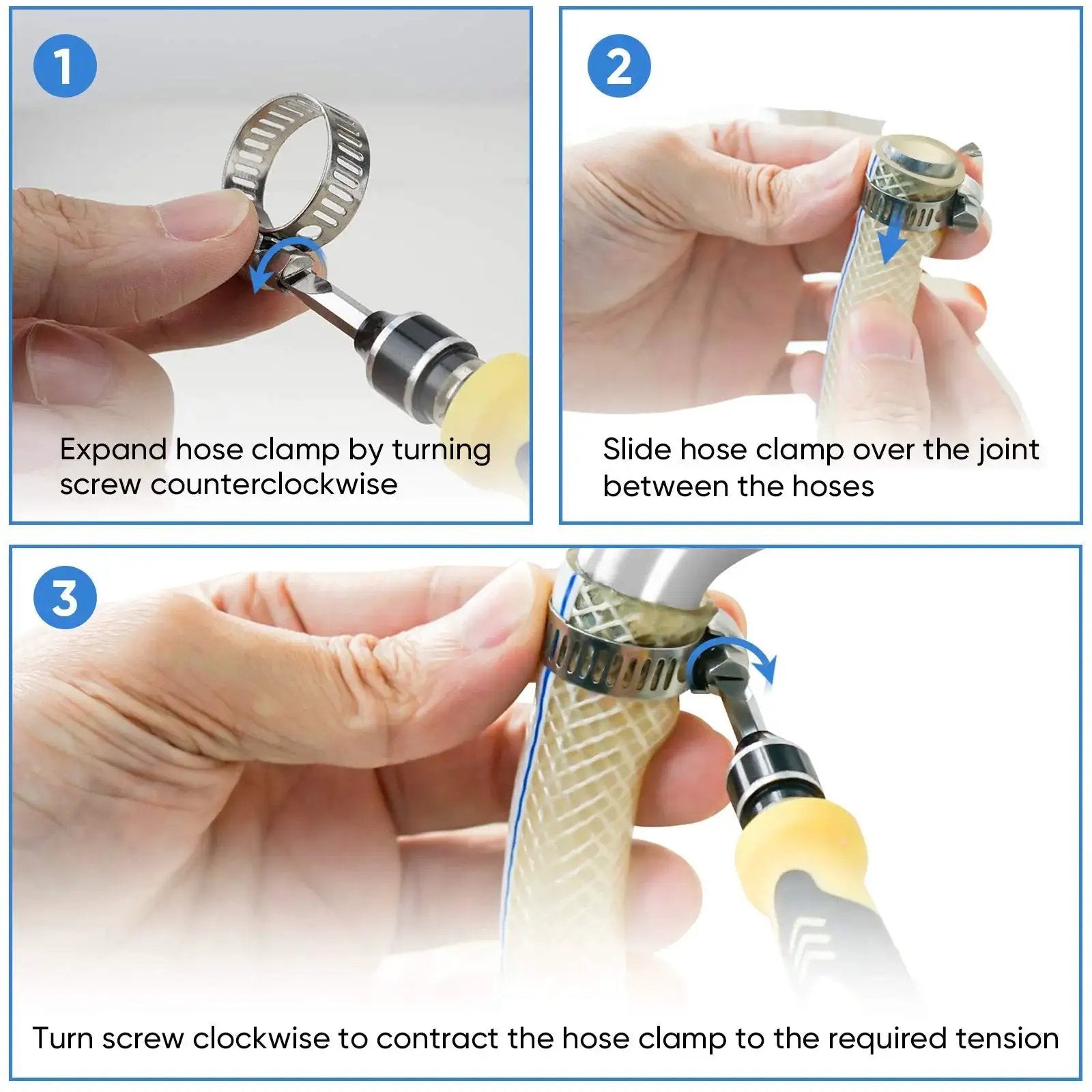 Installing Ridiculously Durable Stainless Hose Clamp Set 40 Pieces Fits One Quarter To One And One Eighth Inch 304 Stainless Steel