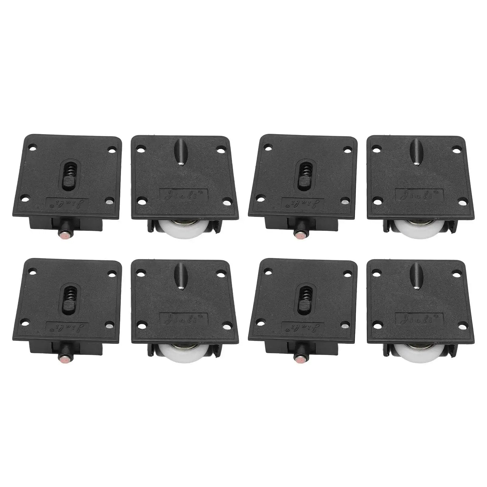 4 Pairs Furniture Roller Wheels For Closet Cabinets Wardrobes And Sliding Doors Smooth Quiet Pulleys And Rails For Cabinet Doors