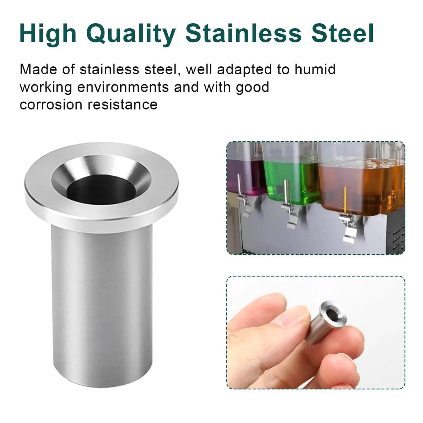 Stainless steel Bearing Sleeve 3220 Compatible With Beverage Dispenser Parts for D15 D25 D35 and E Series, close-up view.