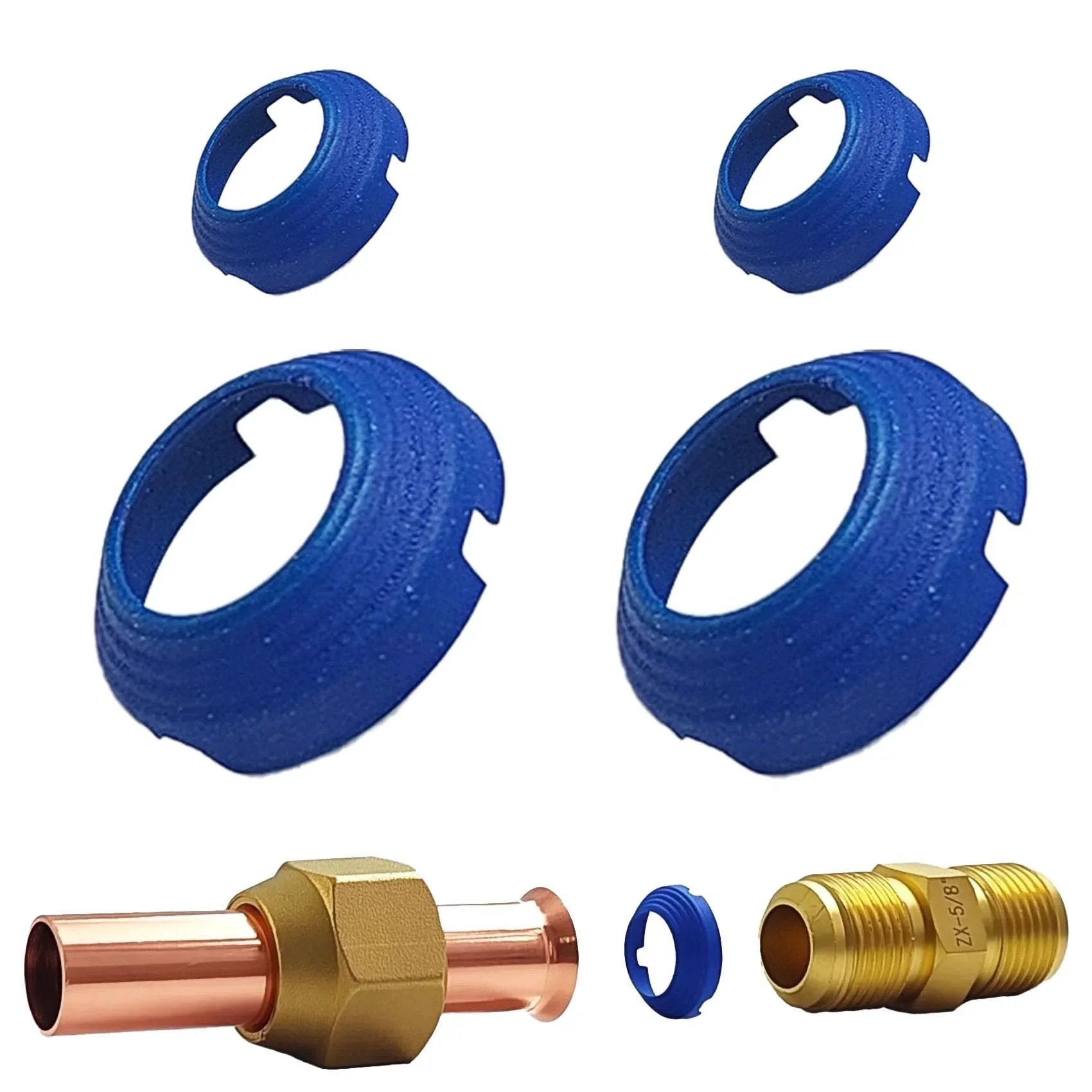 Leak Free SAE Flare Fitting Kit For HVAC And Refrigeration, Includes 2 X 1/4 Inch And 2 X 3/8 Inch Connectors, Easy Plug And Play