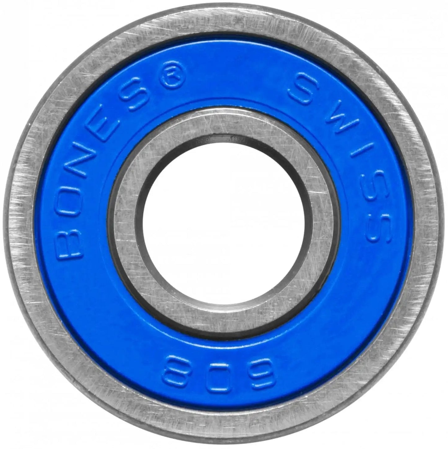 Ultra Fast Six Ball Swiss Skateboard Bearings 8 Pack For Maximum Speed And Durability With Non Contact Removable Rubber Shields, close-up view