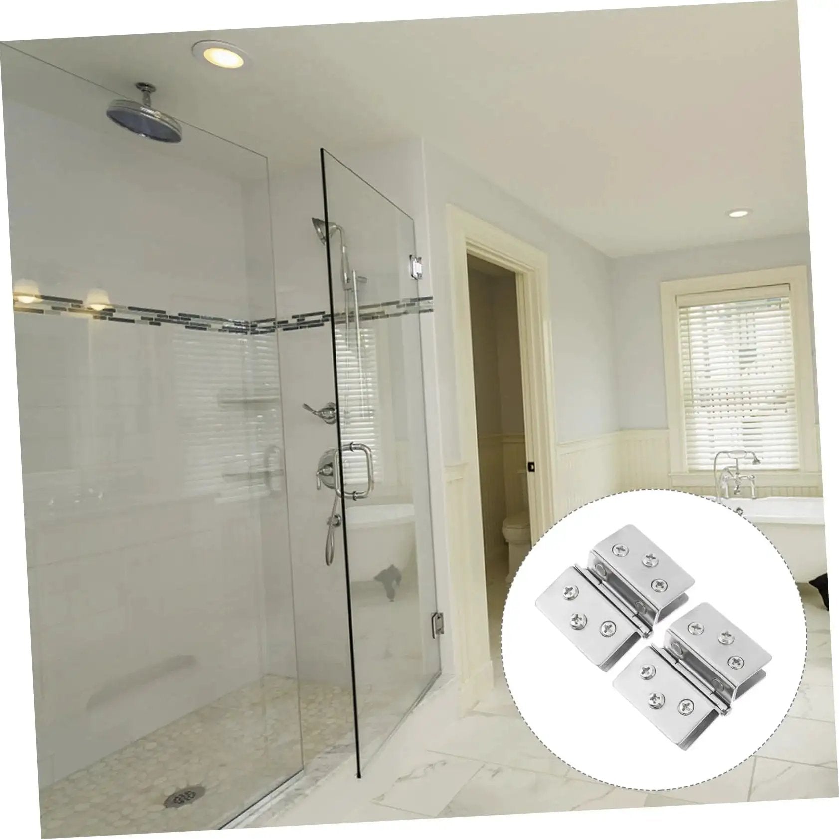 Double Side Glass Door Hinges Set In Stainless Steel For Wine Cabinets Beefy Heavy Duty High Load Bearing Capacity Precision Crafted 2 Pcs