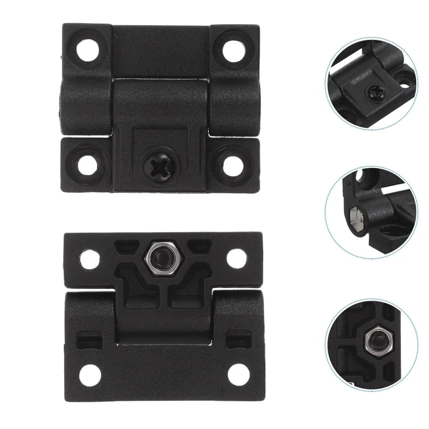 Plastic Folding Torque Hinges 90 Degree Adjustable Door Frames With Ball Bearing Built Tough Self Locking Positioning For Kitchen Cabinets And Office Furniture 1 Pair Black INOOMP