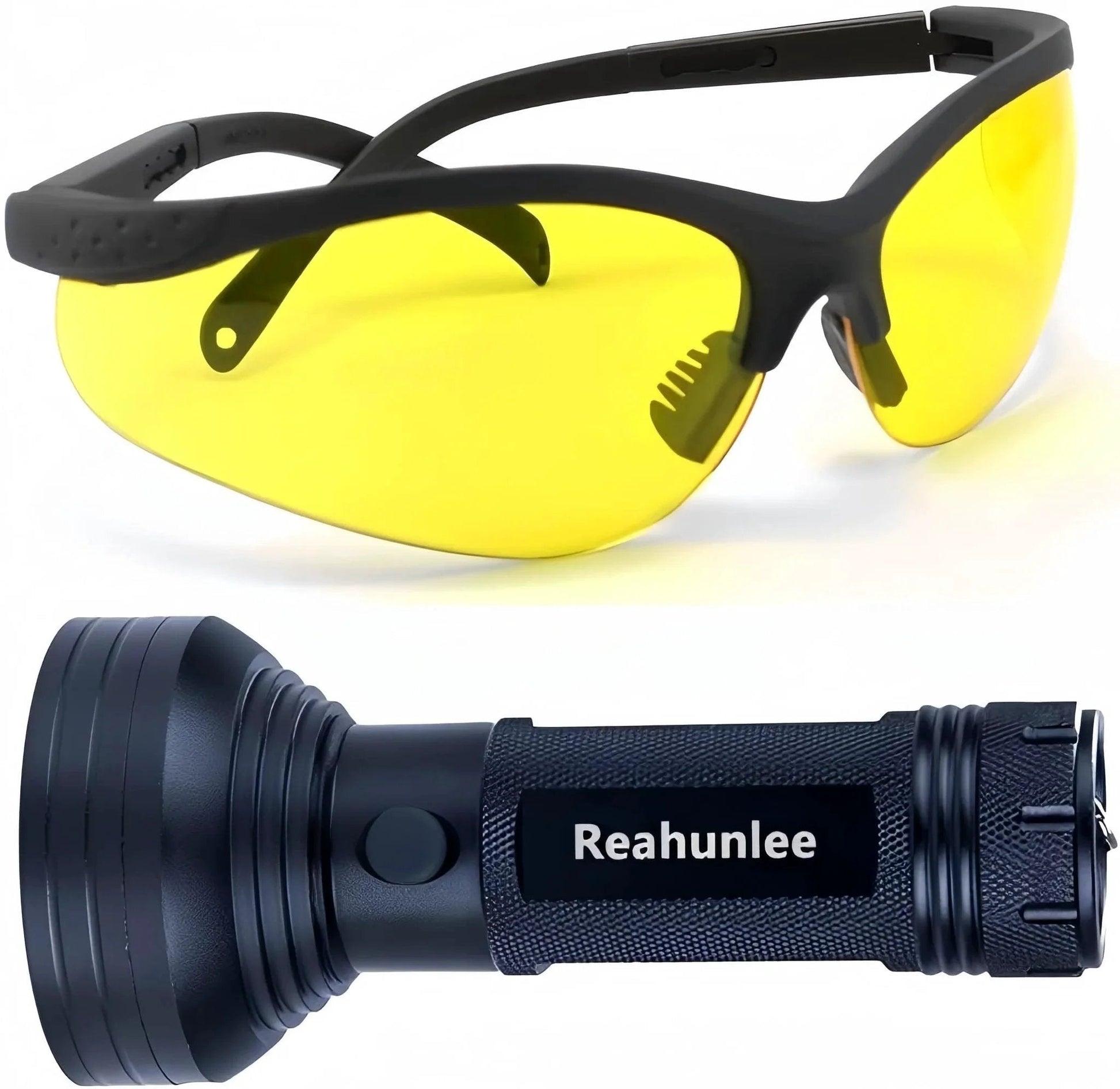 Air Conditioner UV Dye Leak Detector Kit With 68 LED UV Flashlight For Auto AC Leak Testing Pro Grade Tool With Protective Glasses