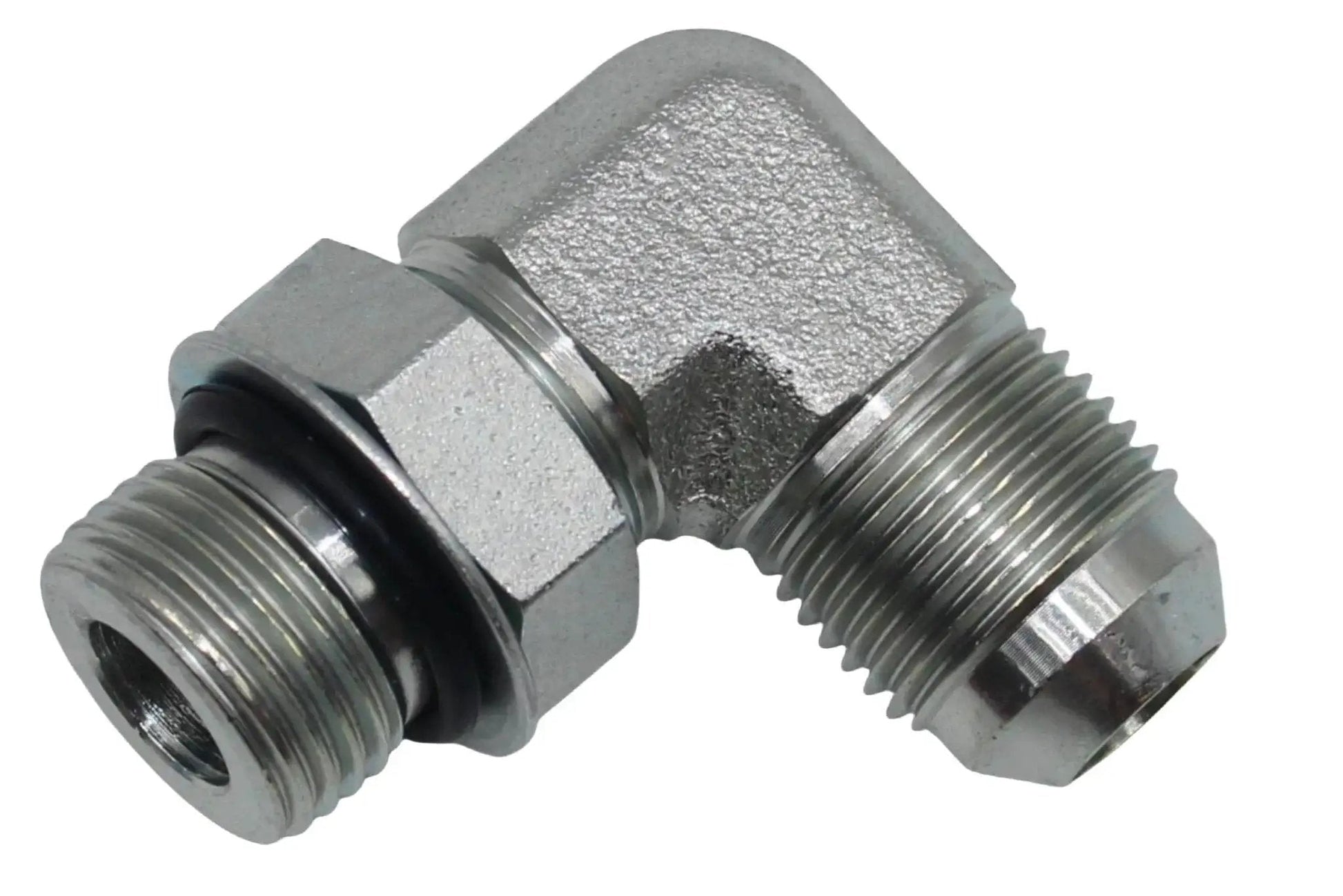 Five Pack One Half Inch JIC 37 Degree Male To SAE ORB Male Hydraulic Corner Elbow Fittings For Fluid Power Systems