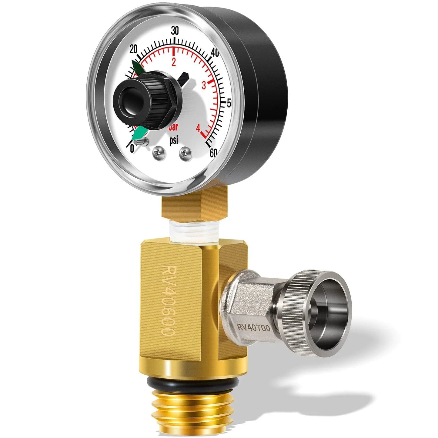 Brass Air Relief Valve With Pressure Gauge For Pool Filters Replacement Parts No Fuss Compatibility With FNS FNS Plus Clean And Clear Quad DE Predator Warrior EasyClean 4000 Series And More
