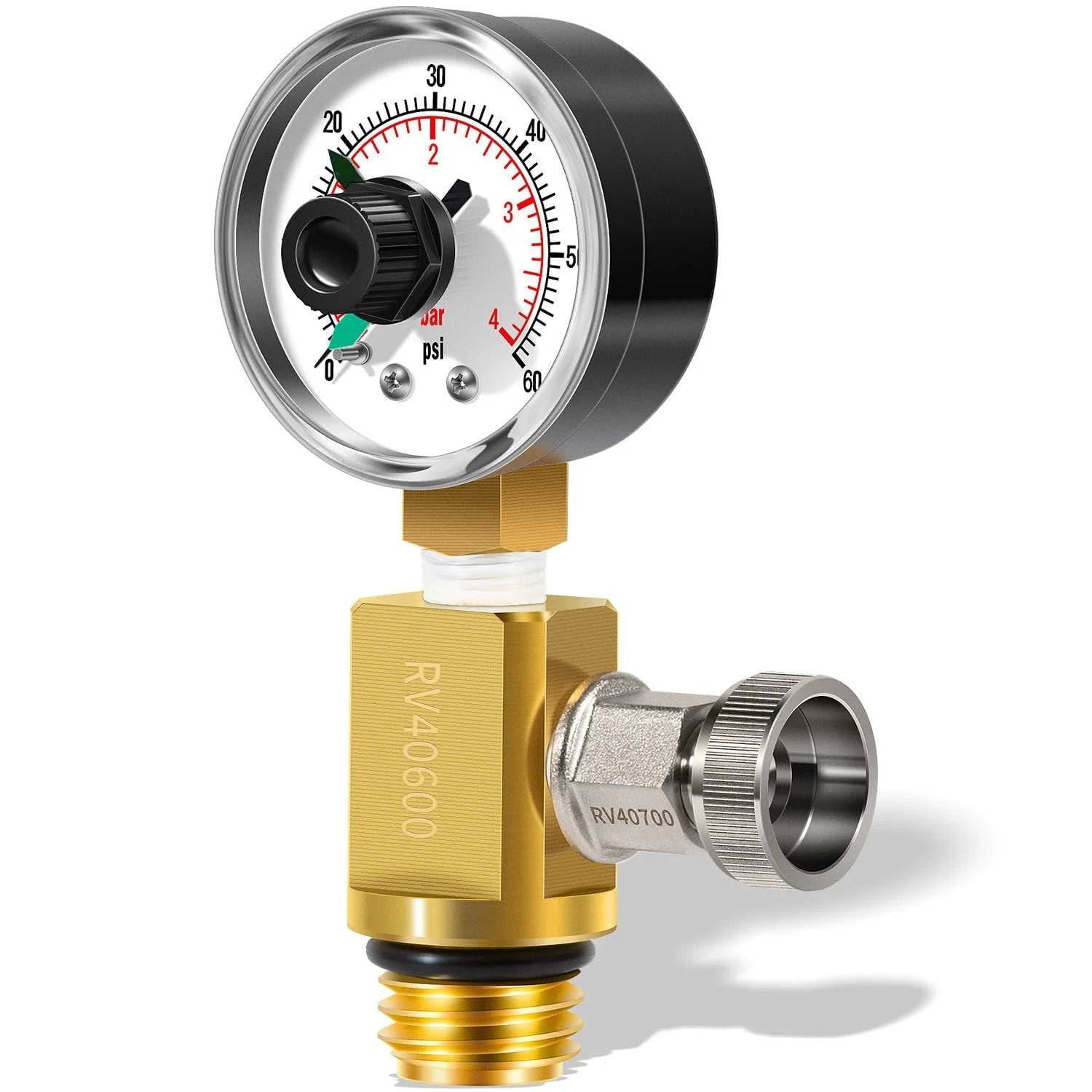 Brass Air Relief Valve With Pressure Gauge For Pool Filters Replacement Parts No Fuss Compatibility With FNS FNS Plus Clean And Clear Quad DE Predator Warrior EasyClean 4000 Series And More