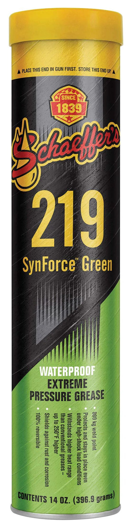SynForce Green Extreme Pressure Waterproof Grease NLGI 2 14 Oz for Heavy Duty Equipment by Schaeffer Manufacturing