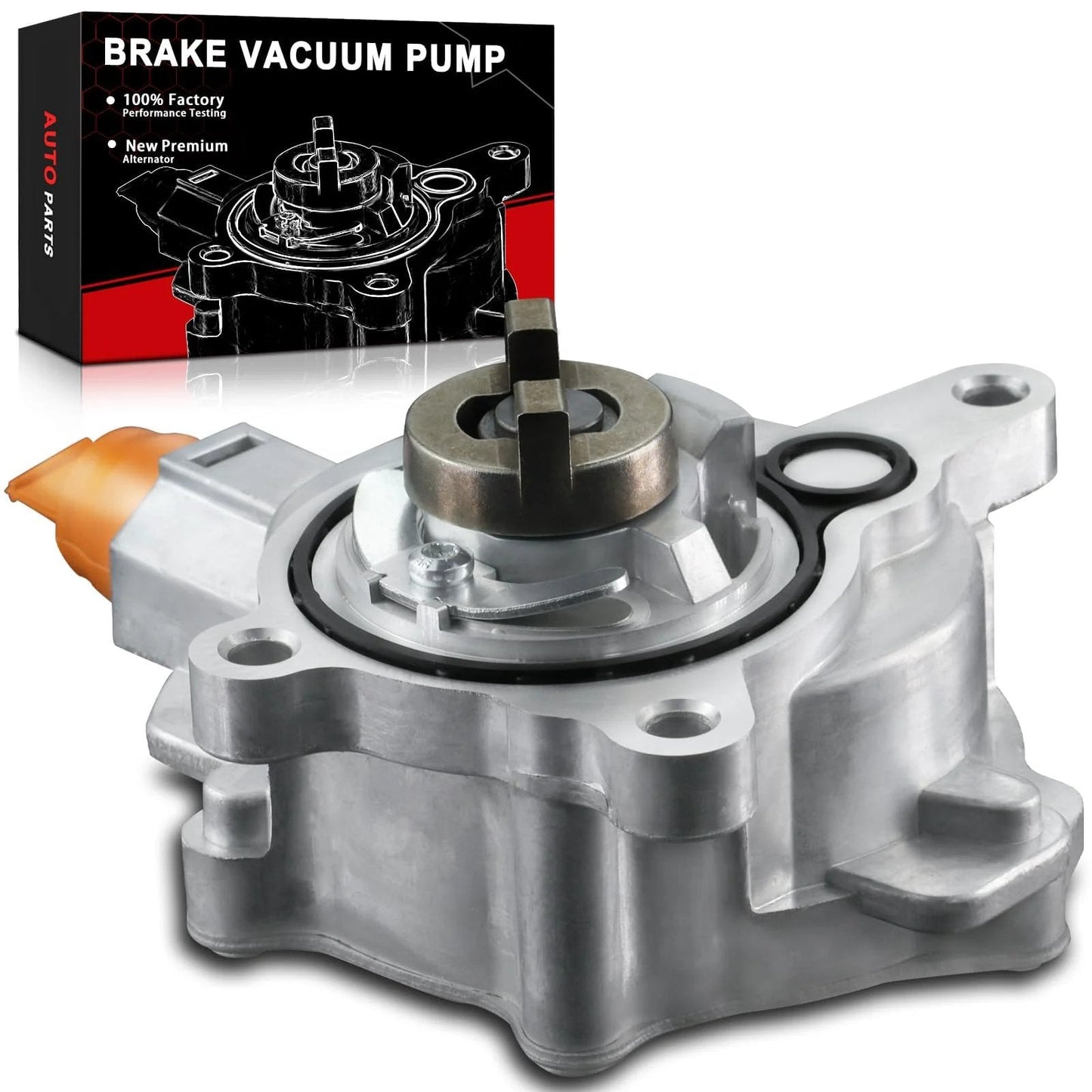 Vacuum Pump Compatible With Ford Fusion Edge Escape Explorer Focus Mustang Taurus Lincoln MKC Continental MKT And Land Rover LR2 2.0L EcoBoost 4 Cylinder 2012 2019 2013 2018 2015 2016 2017 Replacement OE LR047384 front view