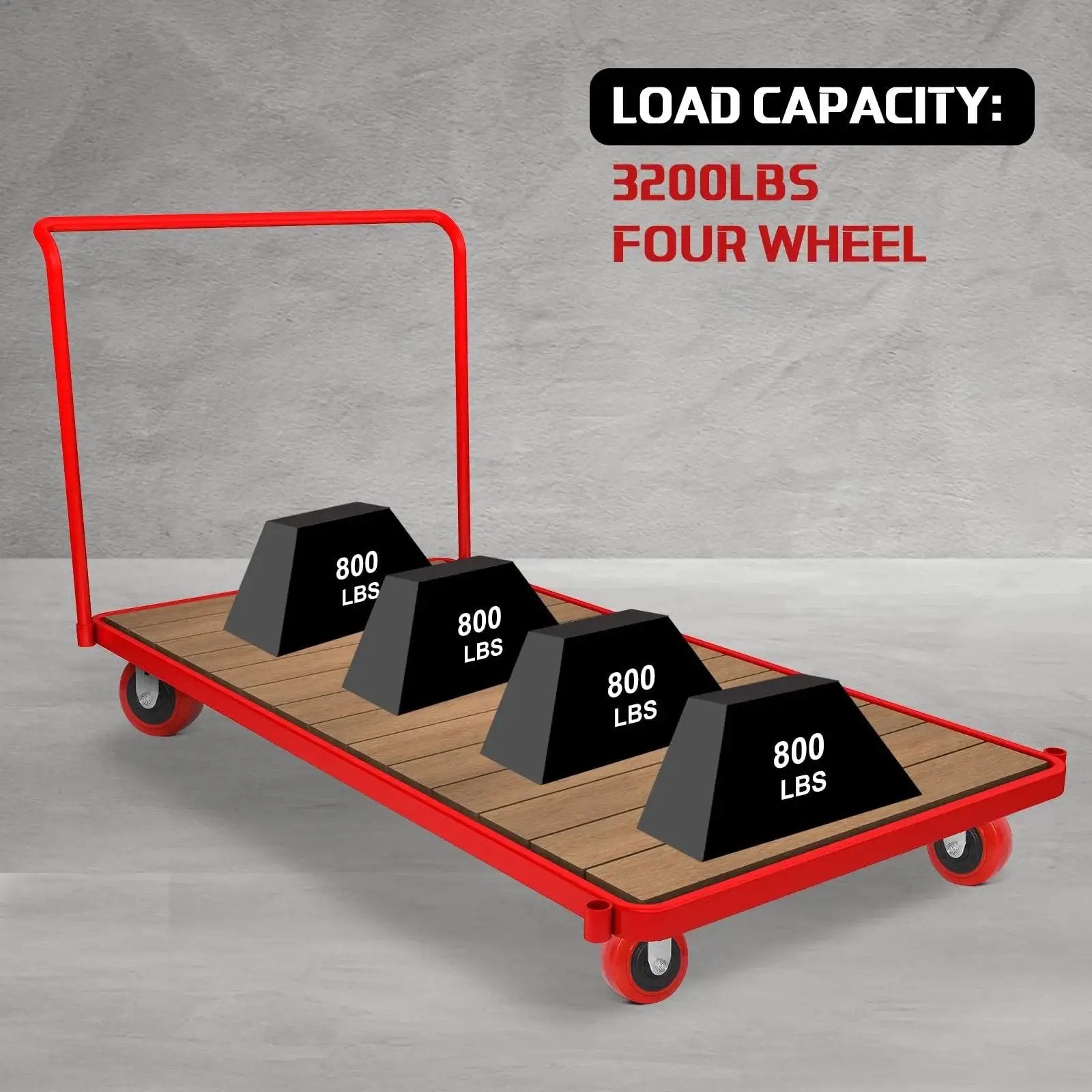 4 Inch Industrial Casters Set Of 4 With Polyurethane On Polyolefin Core Wheels And Double Roller Bearings For Heavy Duty Handling