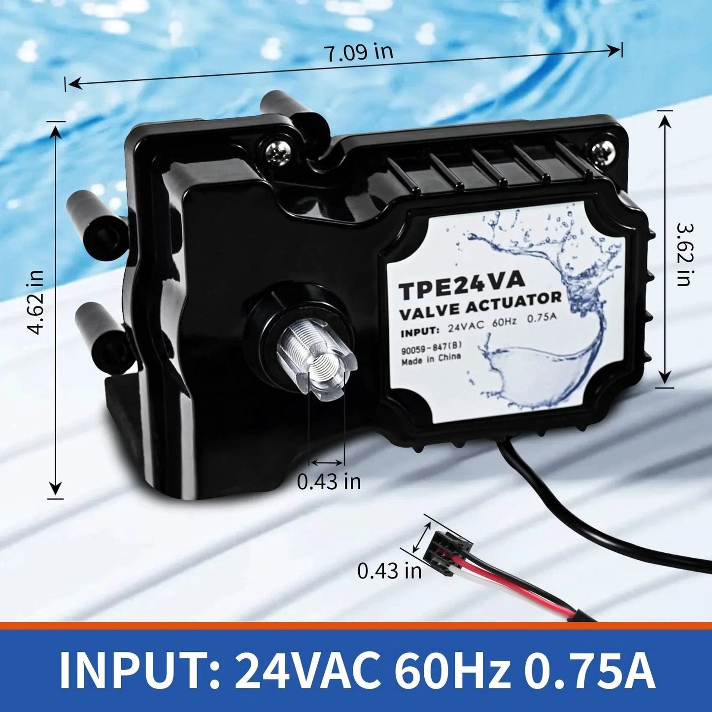 Universal 24 Volt Pool Valve Actuator Replacement For 24VAC Control Systems With No Fuss Auto Rotation For 2 Way And 3 Way Valves Ideal For Pools Solar Heating Systems And Spas