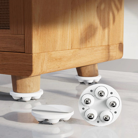 2 Inch Caster Wheels With 360 Degree Swivel Self Adhesive Universal Fit For Furniture Storage Boxes Coffee Makers And PCs Mini Low Profile Casters With Five Ball Bearings For Smooth Movement Reinforced Connection 4 Pack