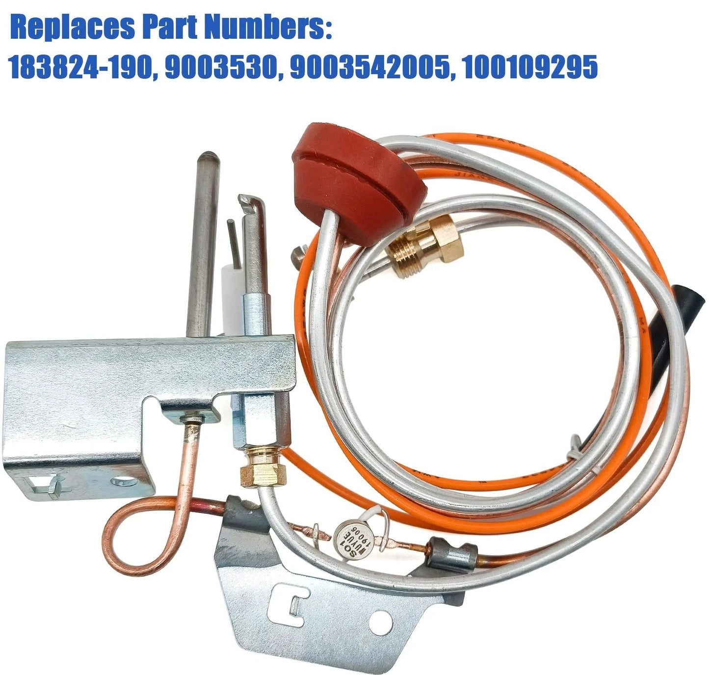 New Upgraded Pilot Assembly For Natural Gas Water Heaters With 190 Degree Pilot, metal components, fits Reliance A O Smith